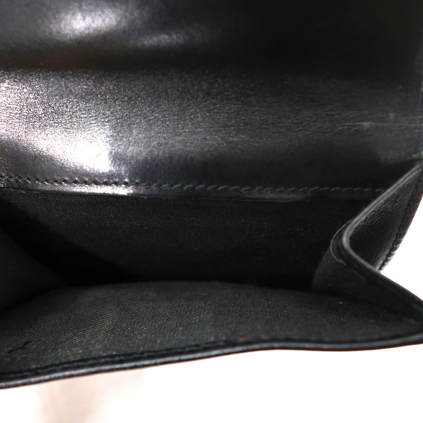 Salvatore Ferragamo 3つ折り財布 ブラック レザー ガンチーニ 金具 224059 イタリア製