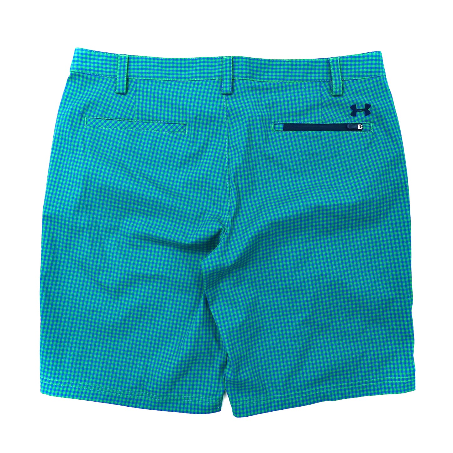 UNDER ARMOUR ゴルフドレスショートパンツ 38 グリーン チェック  Golf Dress Shorts 1242764