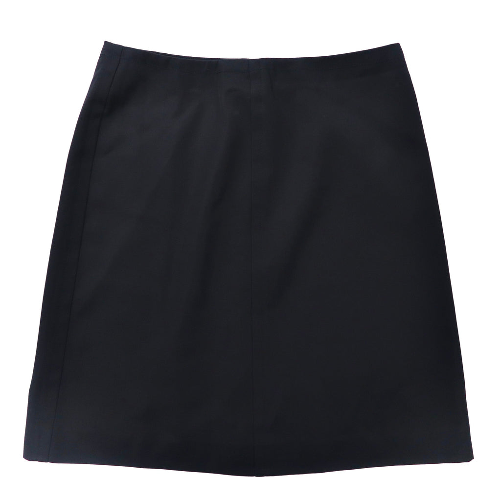 日本然リトテ-古着オンライン-PRADA タイトスカート 42 ネイビー ウール シルク混 ルーマニア製-PRADA Tight Skirt 42 Navy Wool Silk Mixed Romania Made