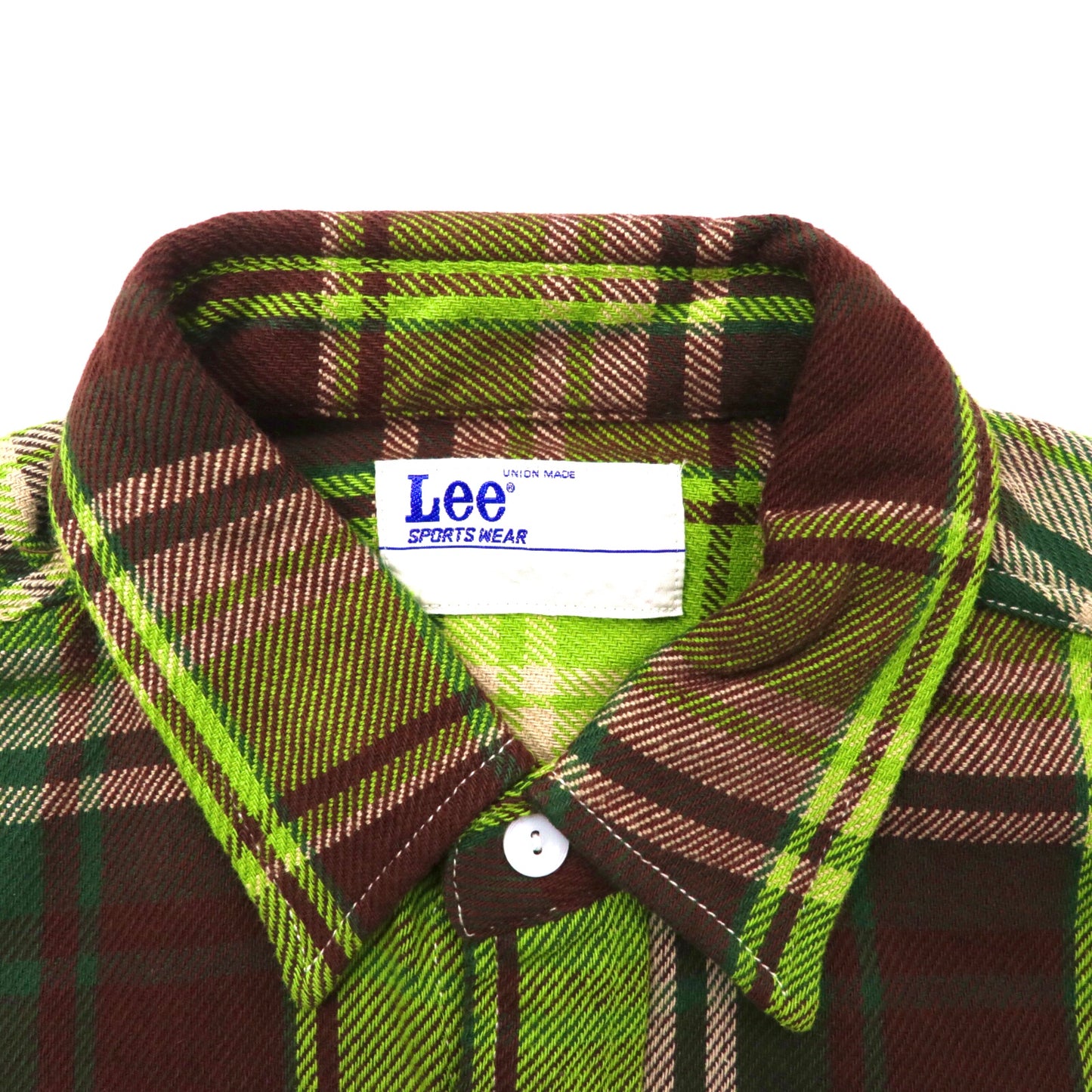 Lee フランネルワークシャツ L グリーン チェック コットン LT0655-149 未使用品