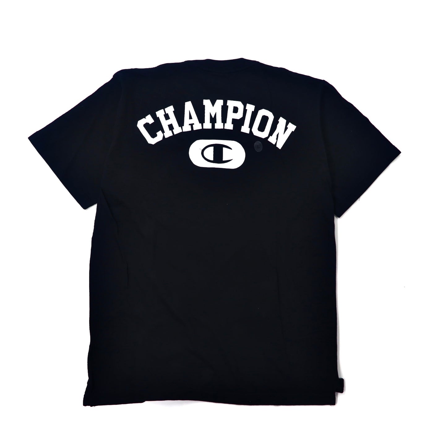 Champion Tシャツ L ブラック コットン バックプリント