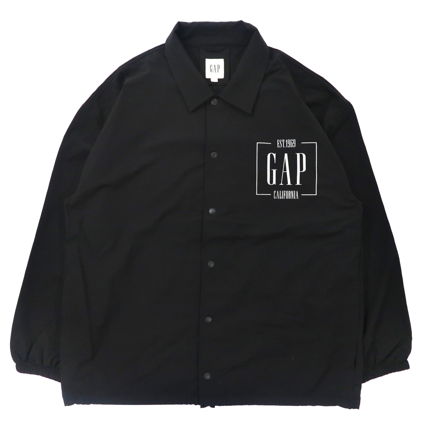 GAP ビッグサイズ コーチジャケット L ブラック ナイロン ロゴ