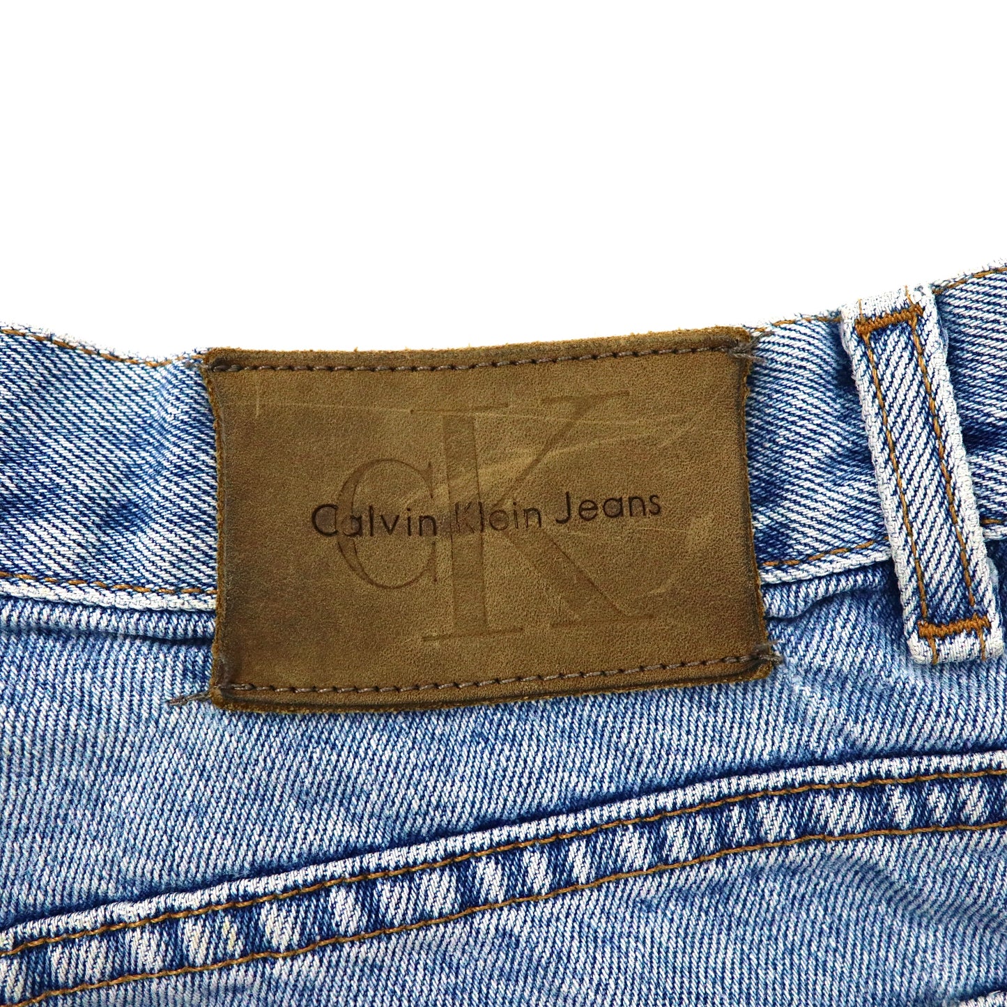 Calvin Klein Jeans デニムショートパンツ ハーフパンツ 32 ブルー アイスウォッシュ 90年代 メキシコ製