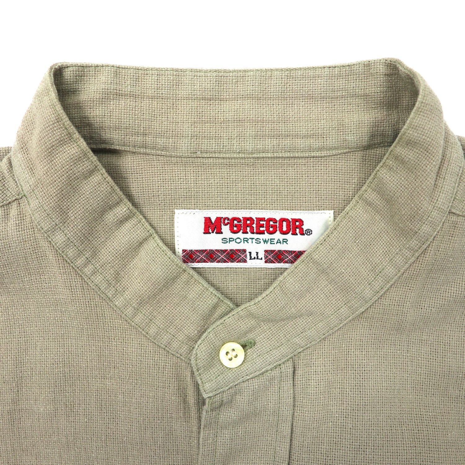 【usa製 ビッグサイズ】McGREGOR ノーカラー リネンシャツ ビンテージ