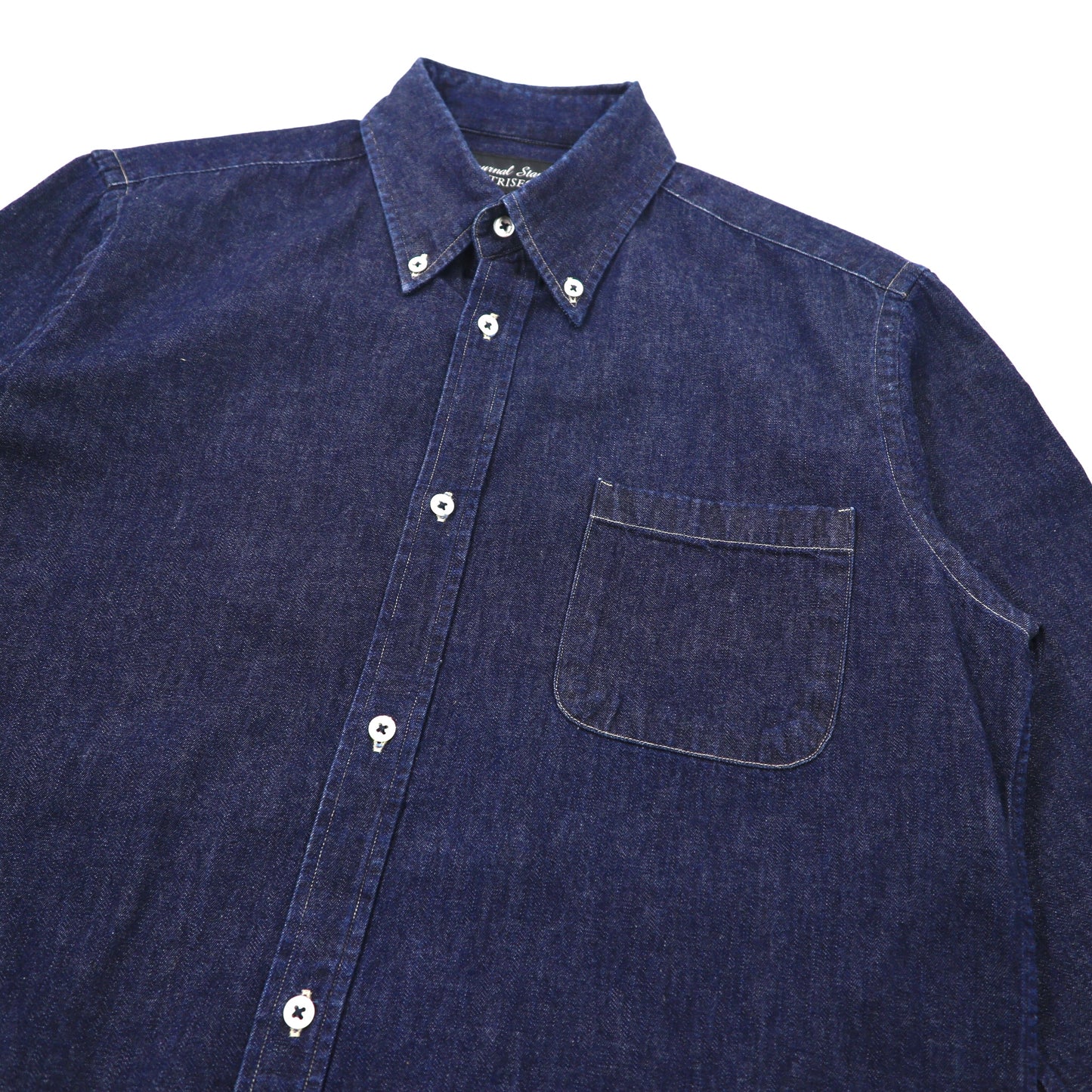 JOURNAL STANDARD TRISECT ボタンダウンシャツ M ブルー デニム 日本製