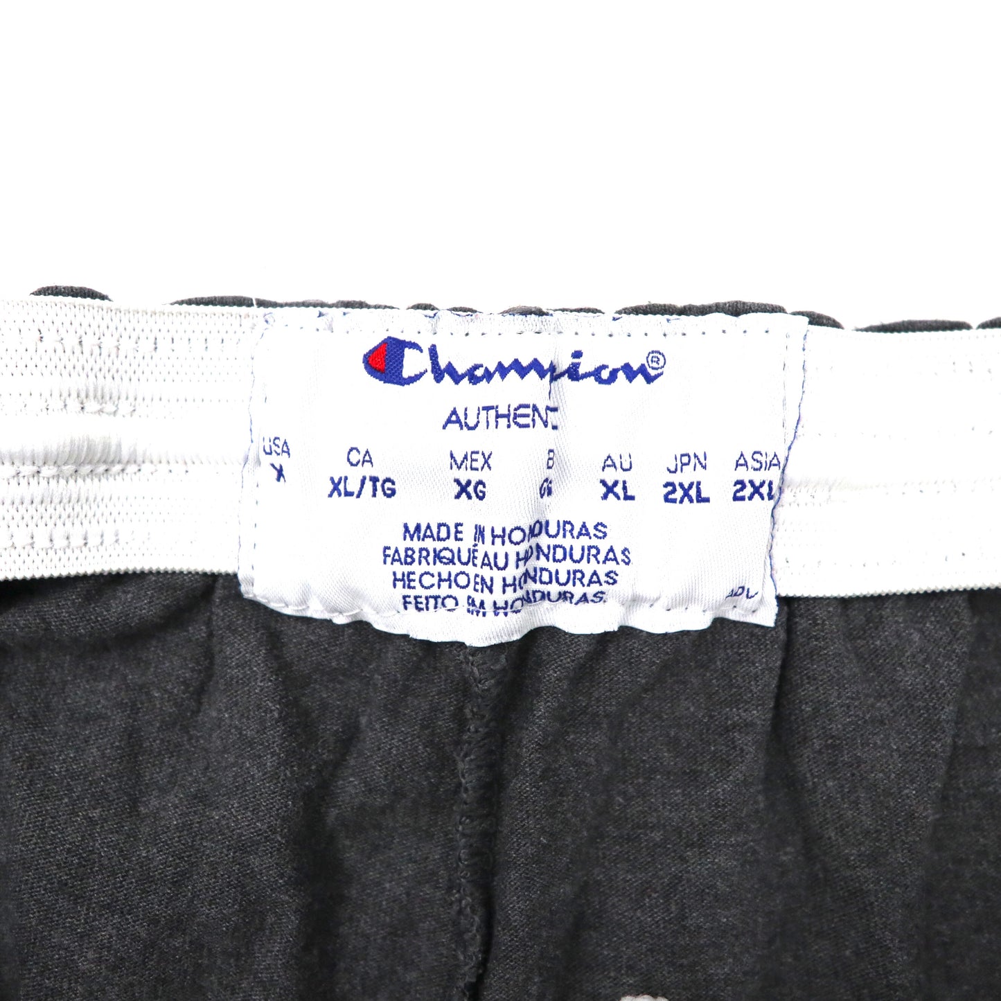 Champion イージーショートパンツ 2XL グレー コットン ワンポイントロゴ刺繍