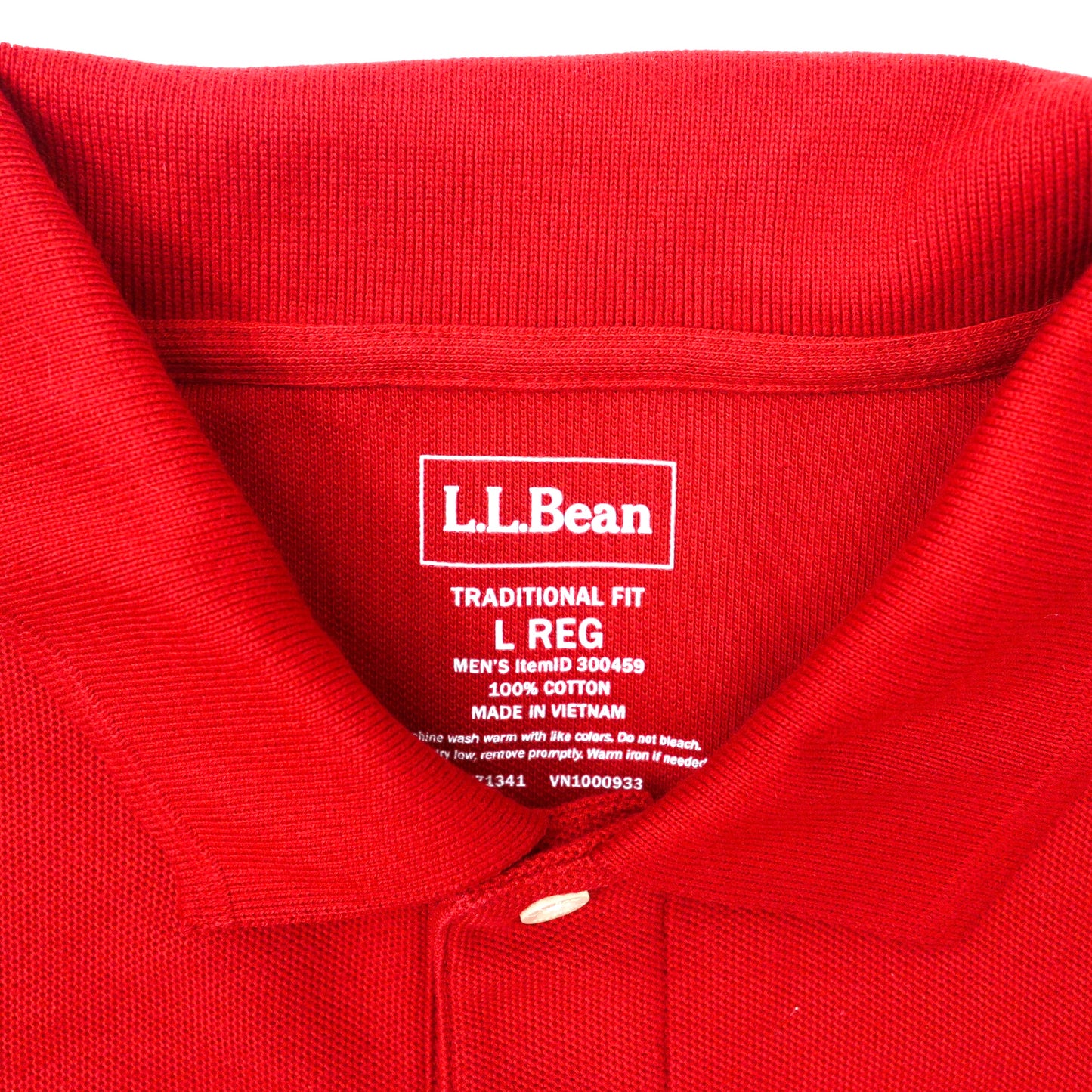 L.L.Bean ビッグサイズ長袖ポロシャツ L レッド コットン TRADITION FIT