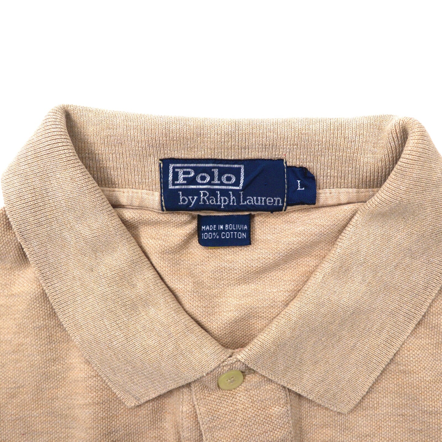 Polo by Ralph Lauren ポロシャツ  L ベージュ コットン ビッグサイズ