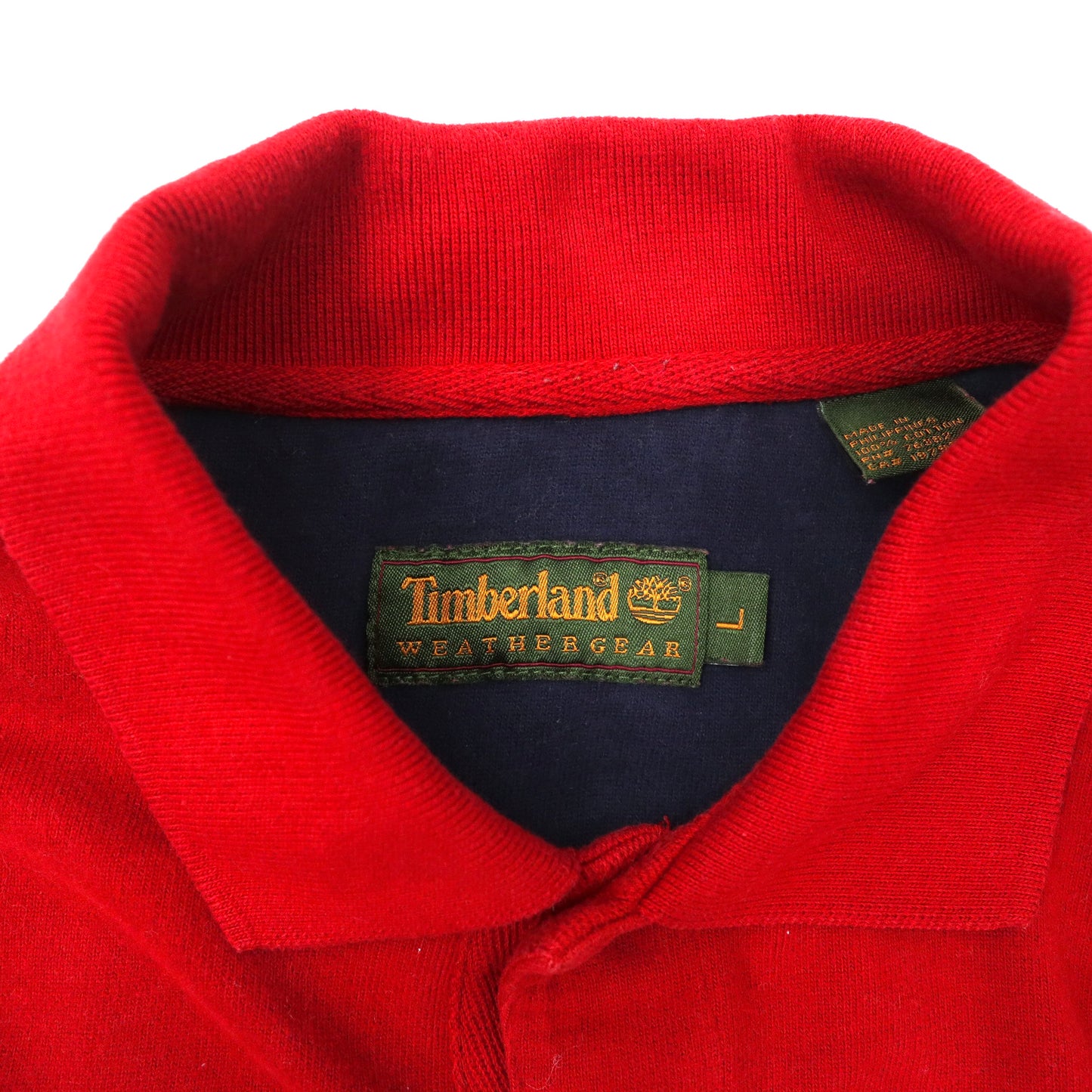Timberland ビッグサイズ ラガーシャツ L レッド ボーダー コットン 90年代