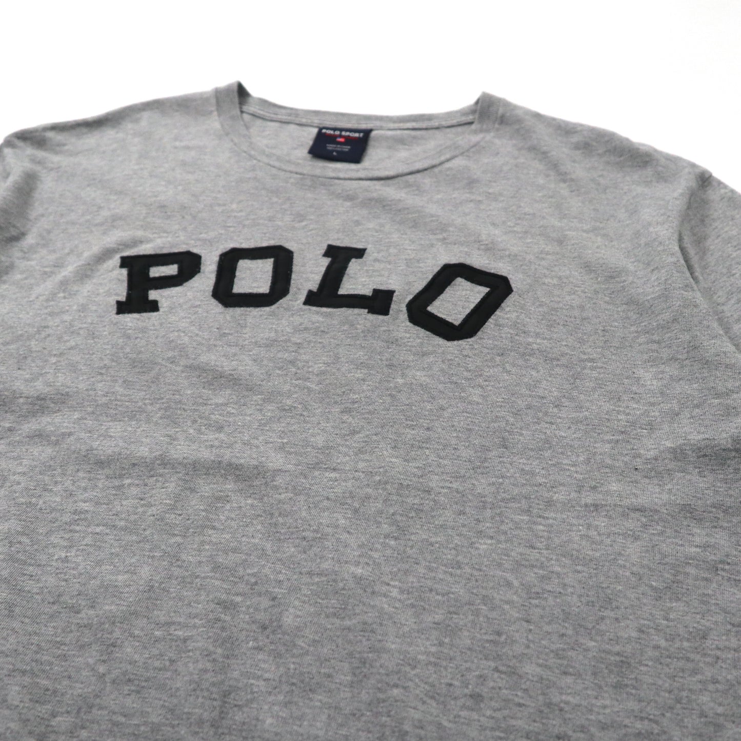 POLO SPORT RALPH LAUREN ビッグサイズ ロゴTシャツ L グレー コットン 90年代