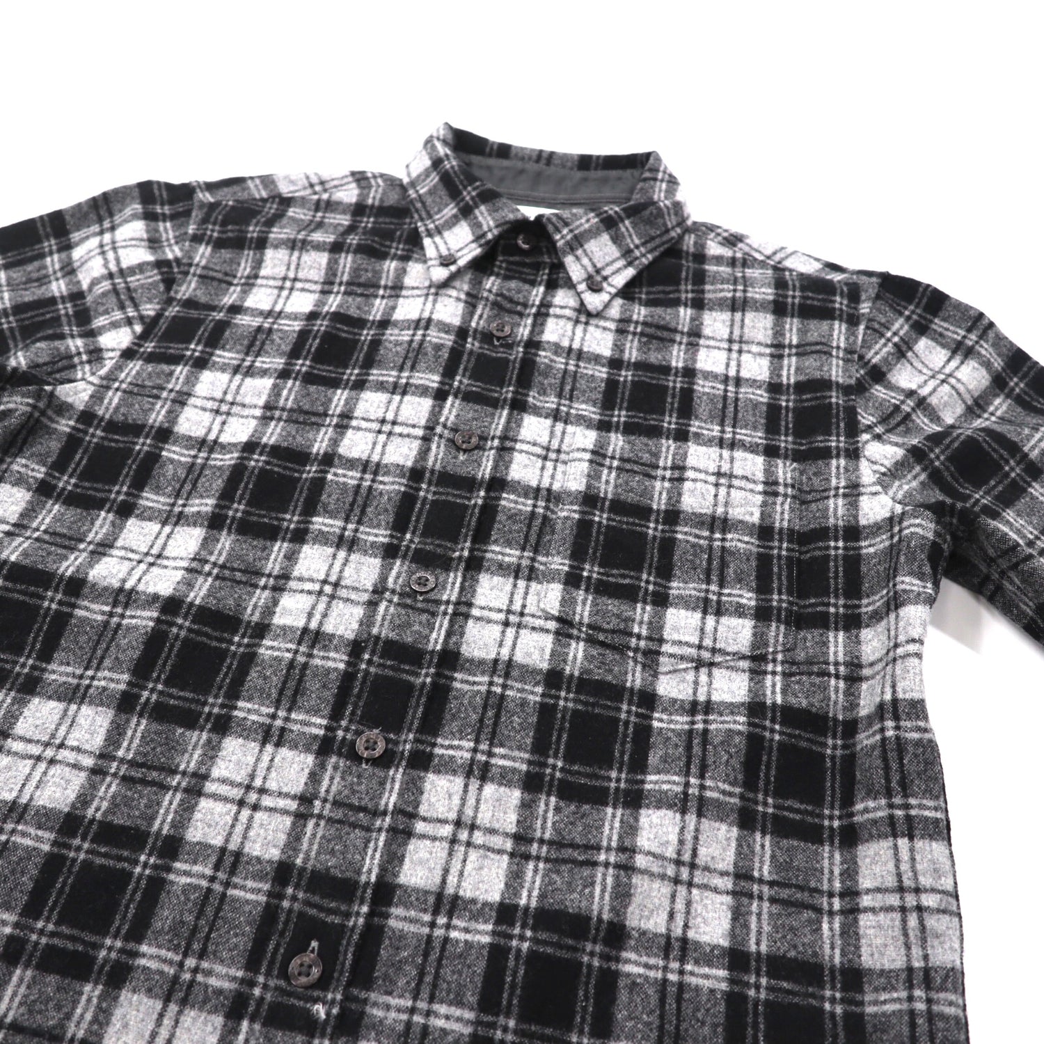 Pendleton x Tommy Flannel Shirt S Gray Checked Wool – 日本然リトテ