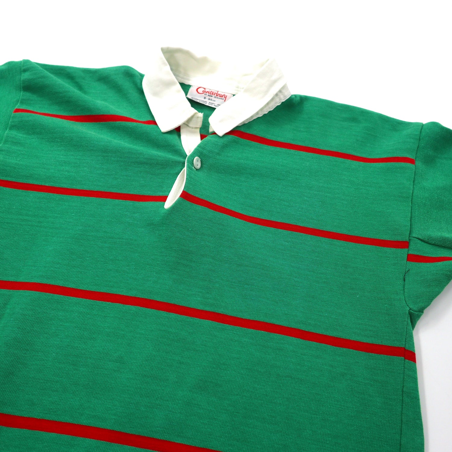 CANTERBURY RUGBY SHIRT S Green Striped Cotton 80s – 日本然 ...