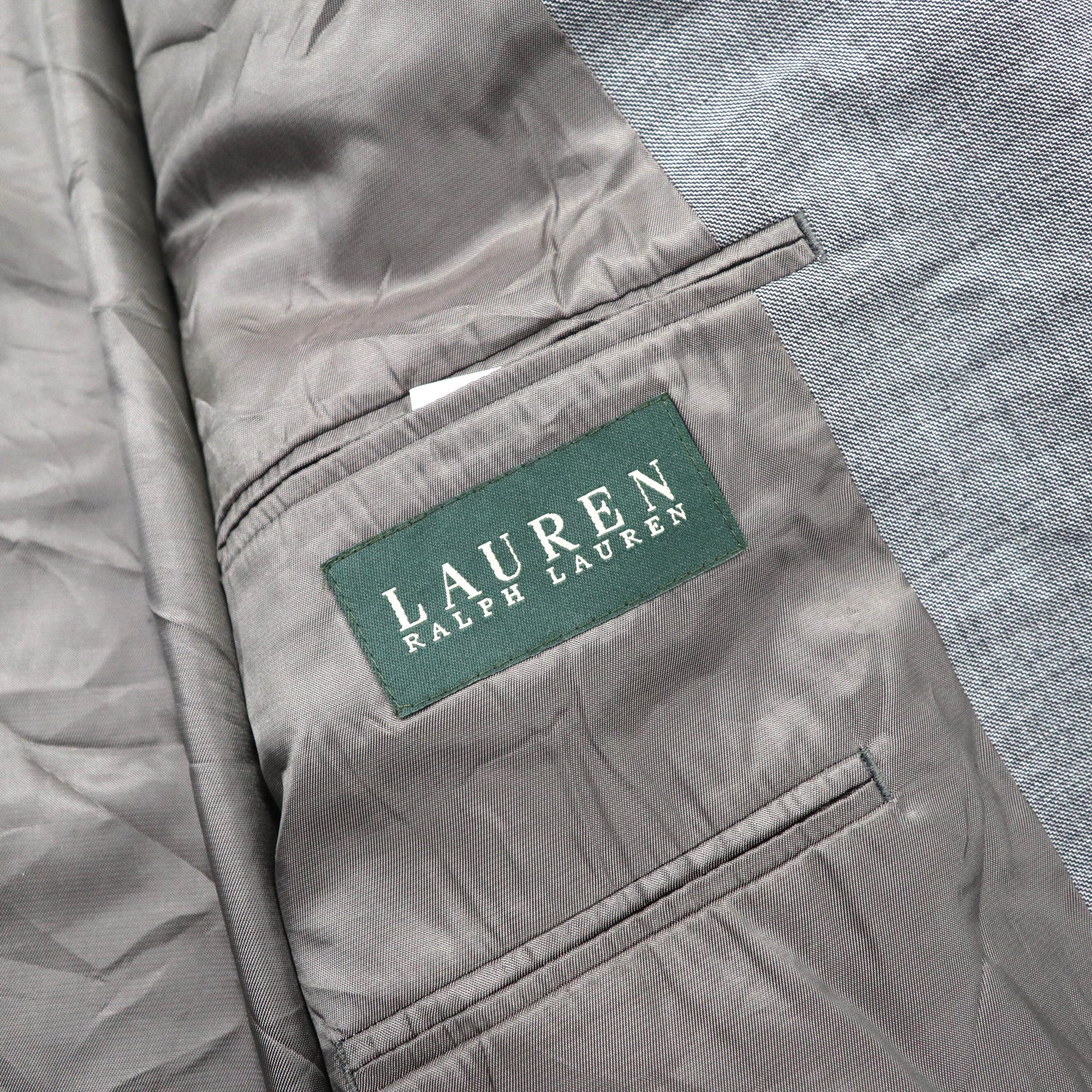 LAUREN RALPH LAUREN 2Bテーラードジャケット 44 グレー チェック