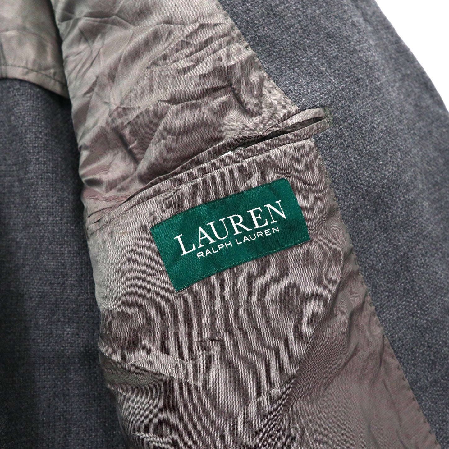 LAUREN RALPH LAUREN 2Bツイードジャケット 46R グレー ウール macy's men's store