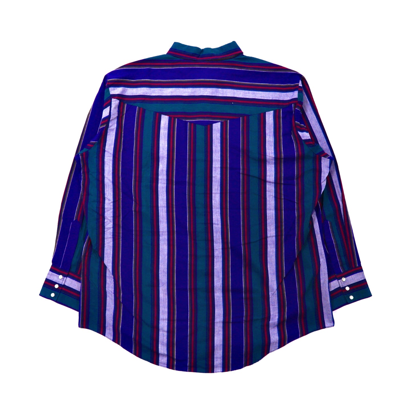 ELY CATTLEMAN ウエスタンシャツ 17.5 ブルー ストライプ 00年代