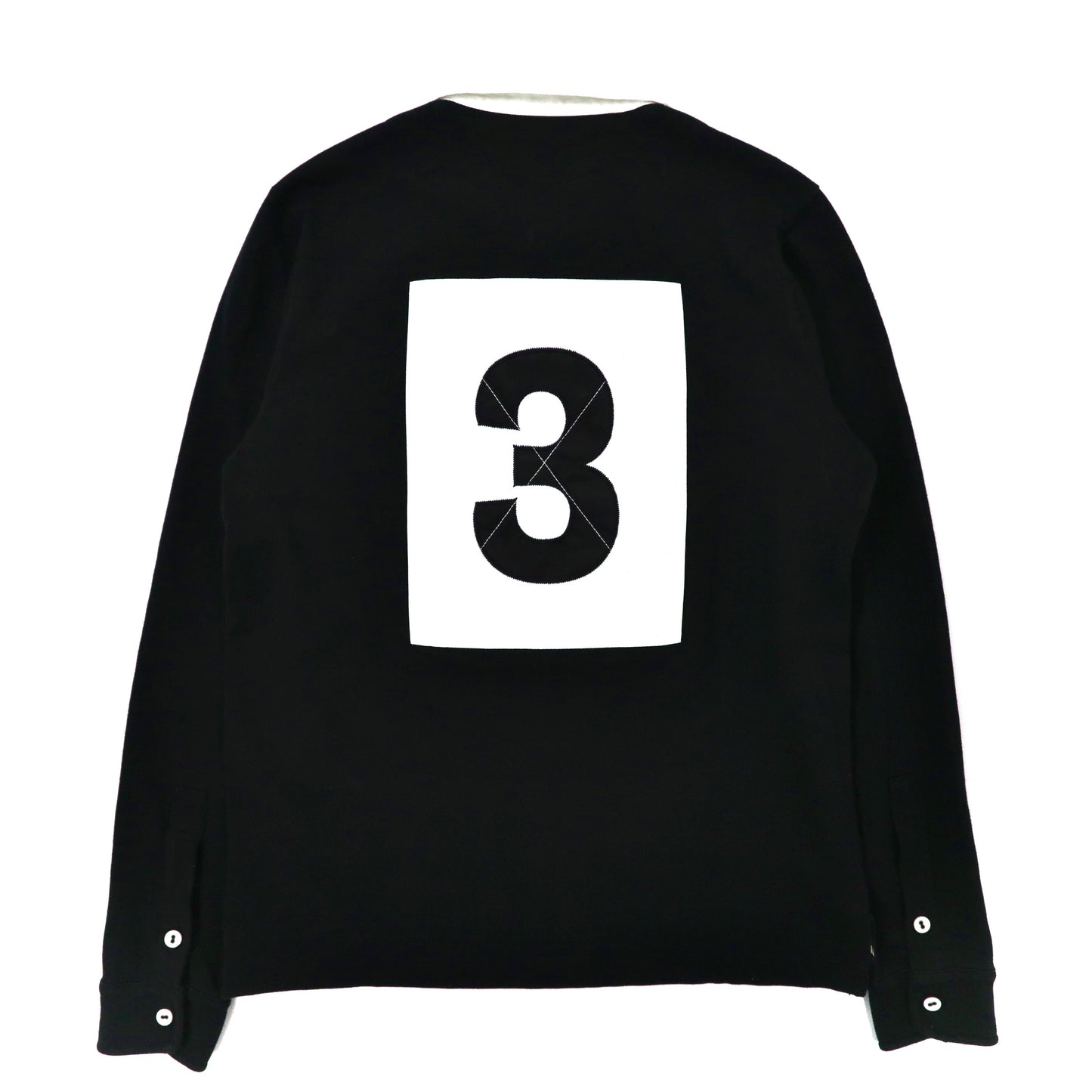 RALPH LAUREN ラガーシャツ XL ブラック コットン ロゴ刺繍 ナンバリング