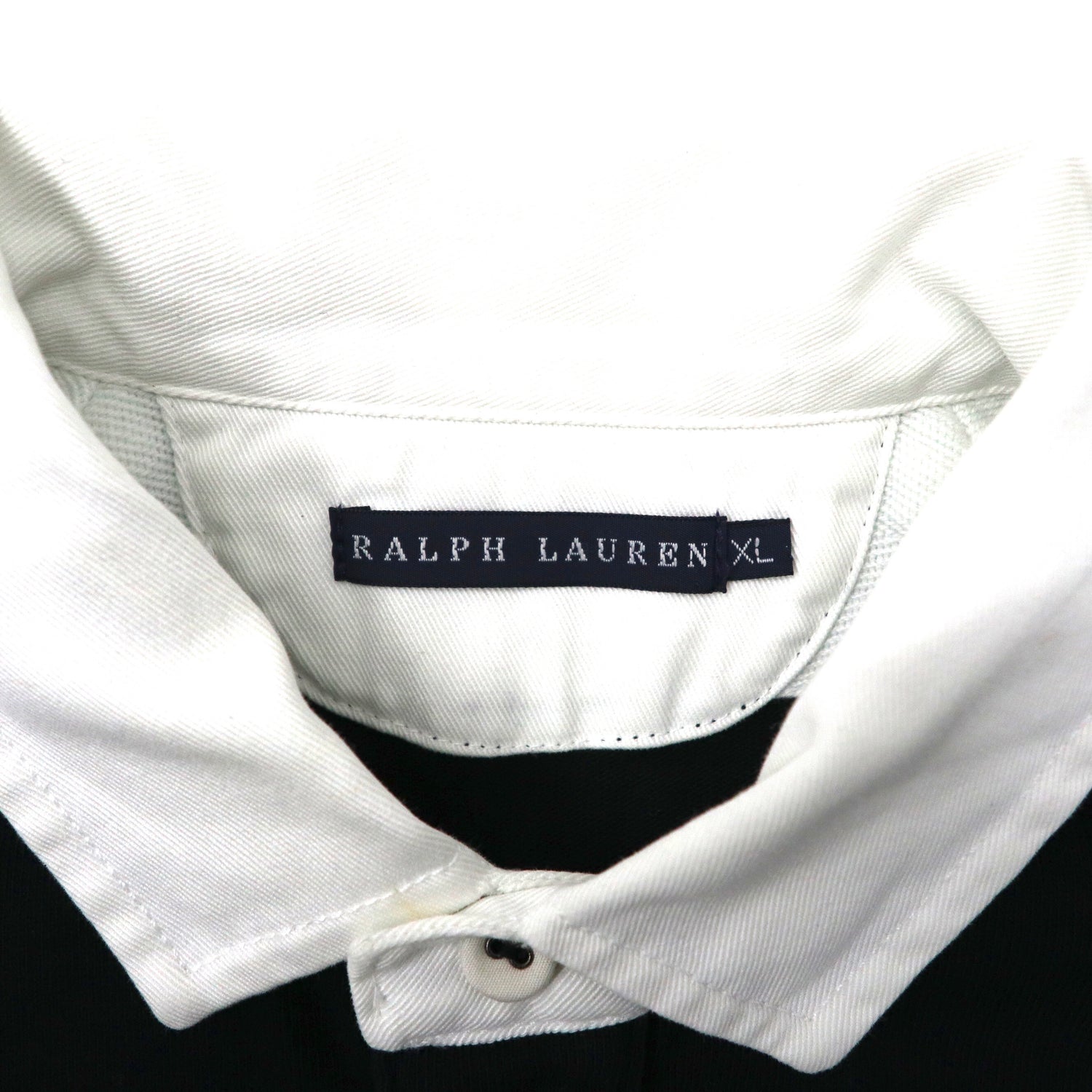 希少！！】 RALPH ロゴ刺繍 コットン ブラック XL ラガーシャツ LAUREN ...