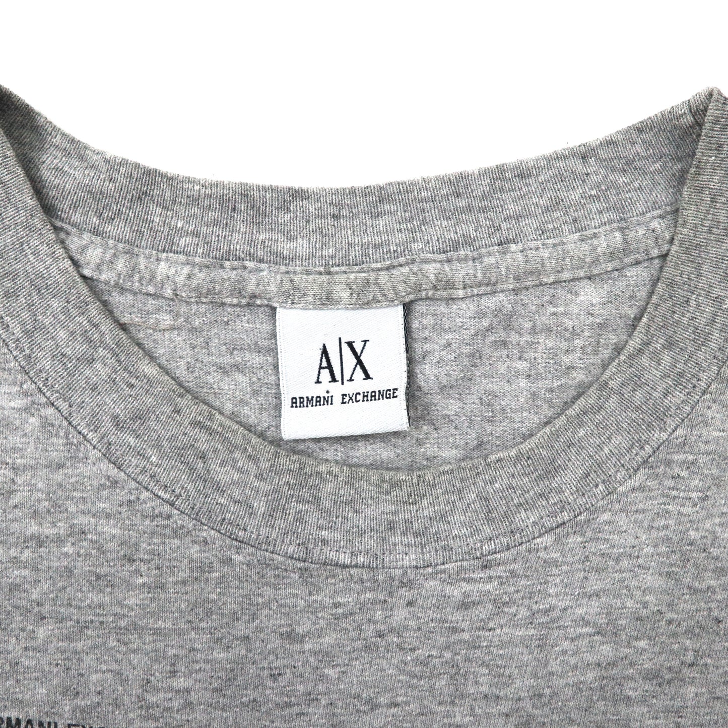 A|X ARMANI EXCHANGE ロゴプリントTシャツ M グレー コットン USA製