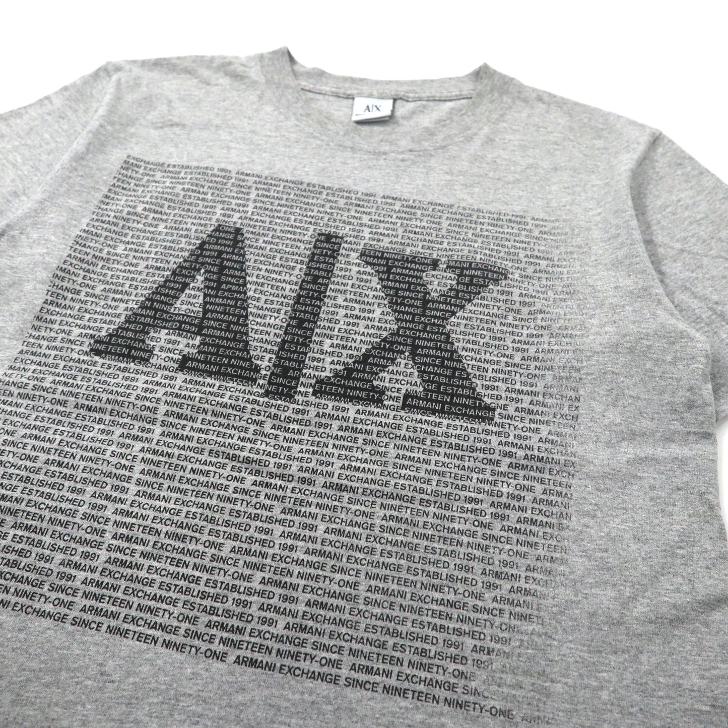 A|X ARMANI EXCHANGE ロゴプリントTシャツ M グレー コットン USA製