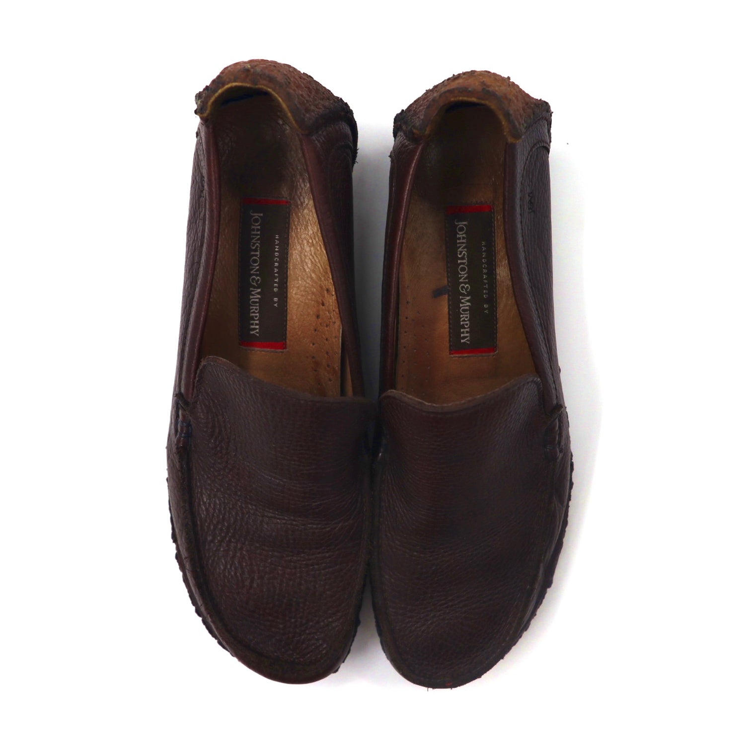 JOHNSTON & MURPHY Driving Shoes US10.5 Brown Crepe Sole – 日本然リトテ