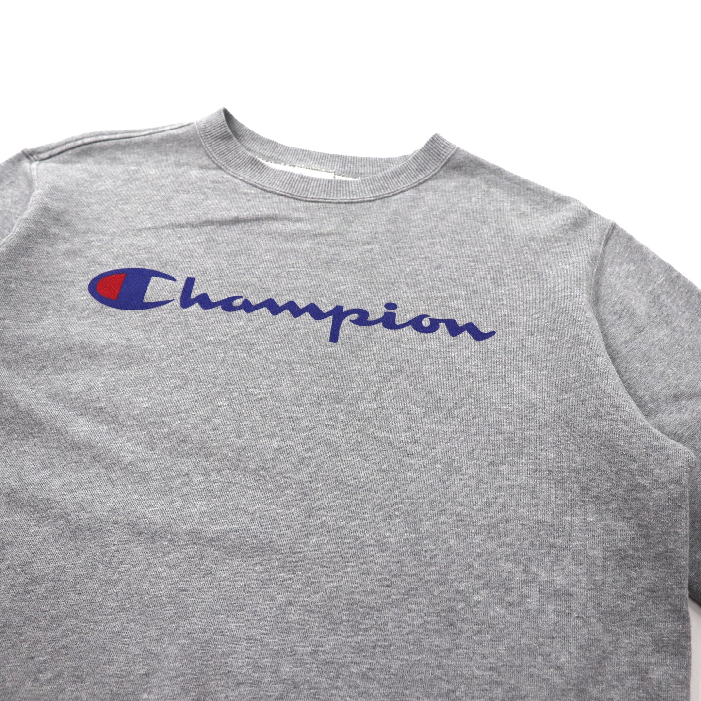 Champion クルーネックスウェット L グレー コットン スクリプトロゴプリント