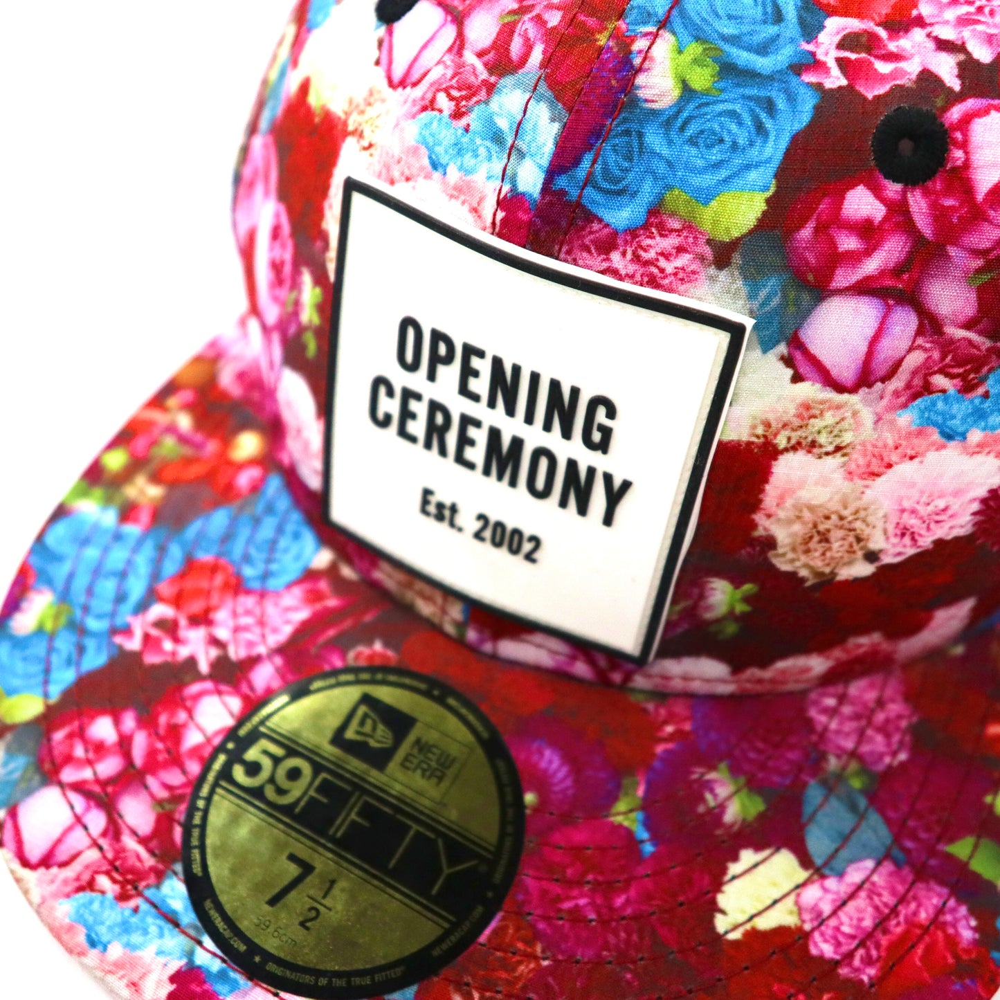 OPENING CEREMONY × NEWERA ベースボールキャップ 59.6cm レッド 花柄 ポリエステル