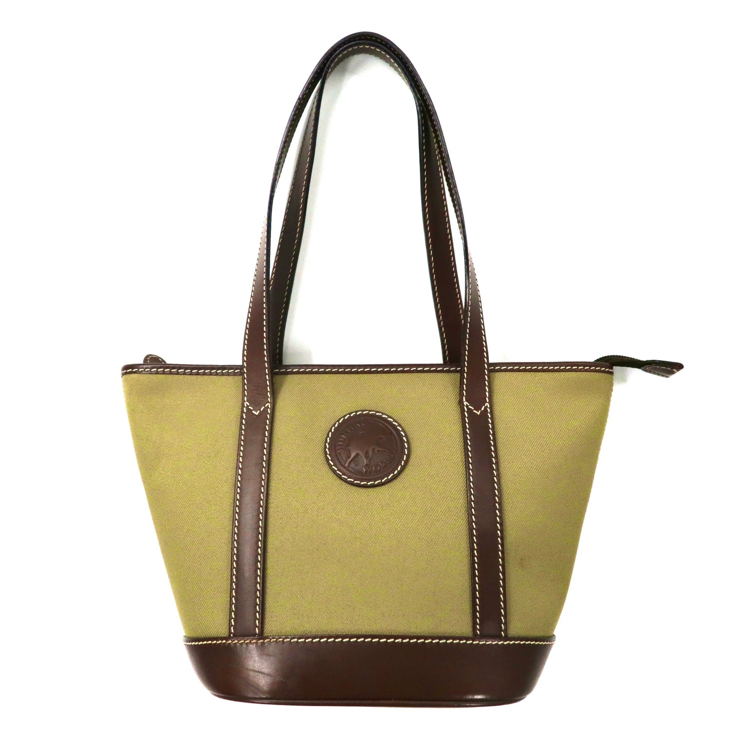 HUNTING WORLD Tote Bag Beige Canvas Leather Safari Today