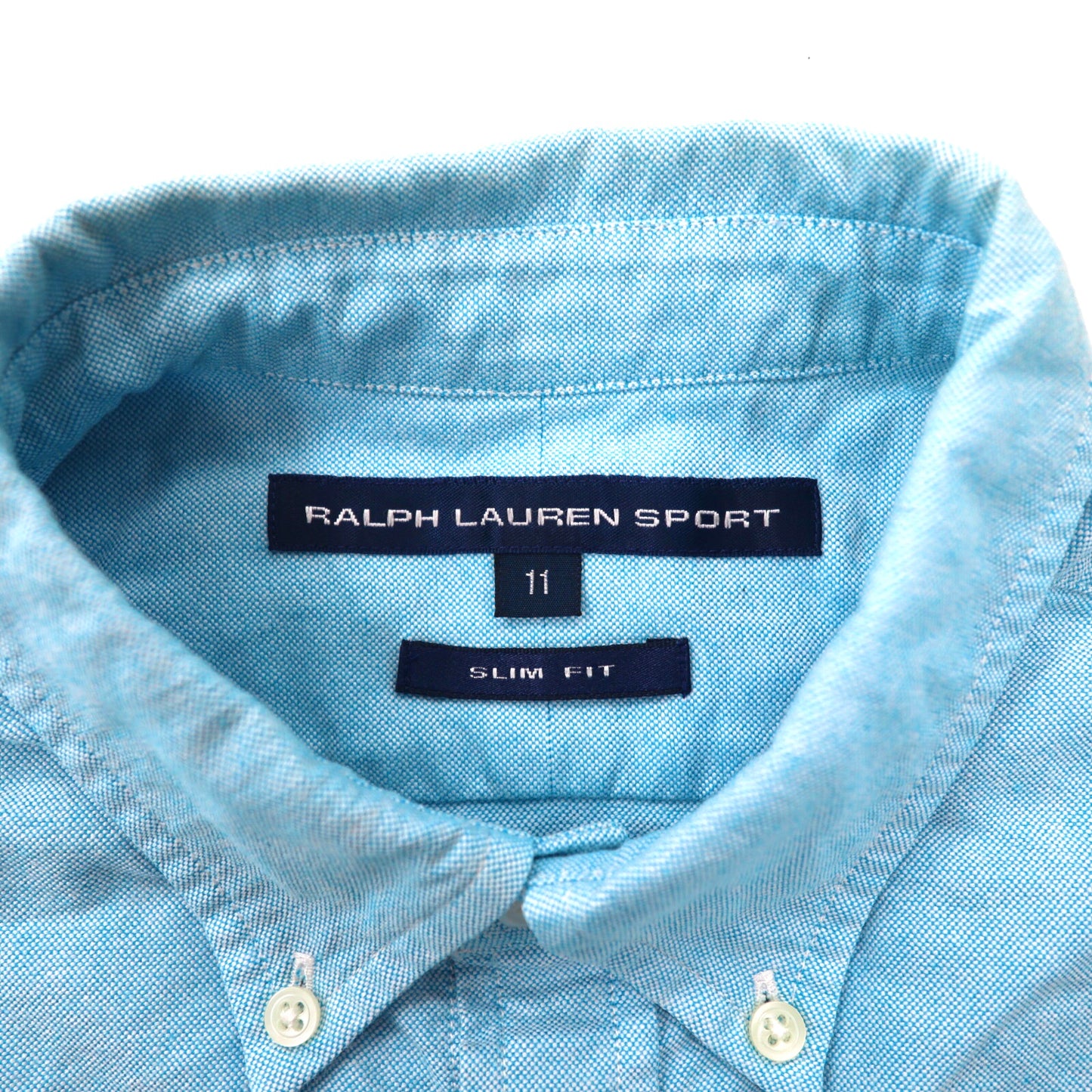 RALPH LAUREN SPORT ボタンダウンシャツ 11 ブルー コットン SLIM FIT スモールポニー刺繍