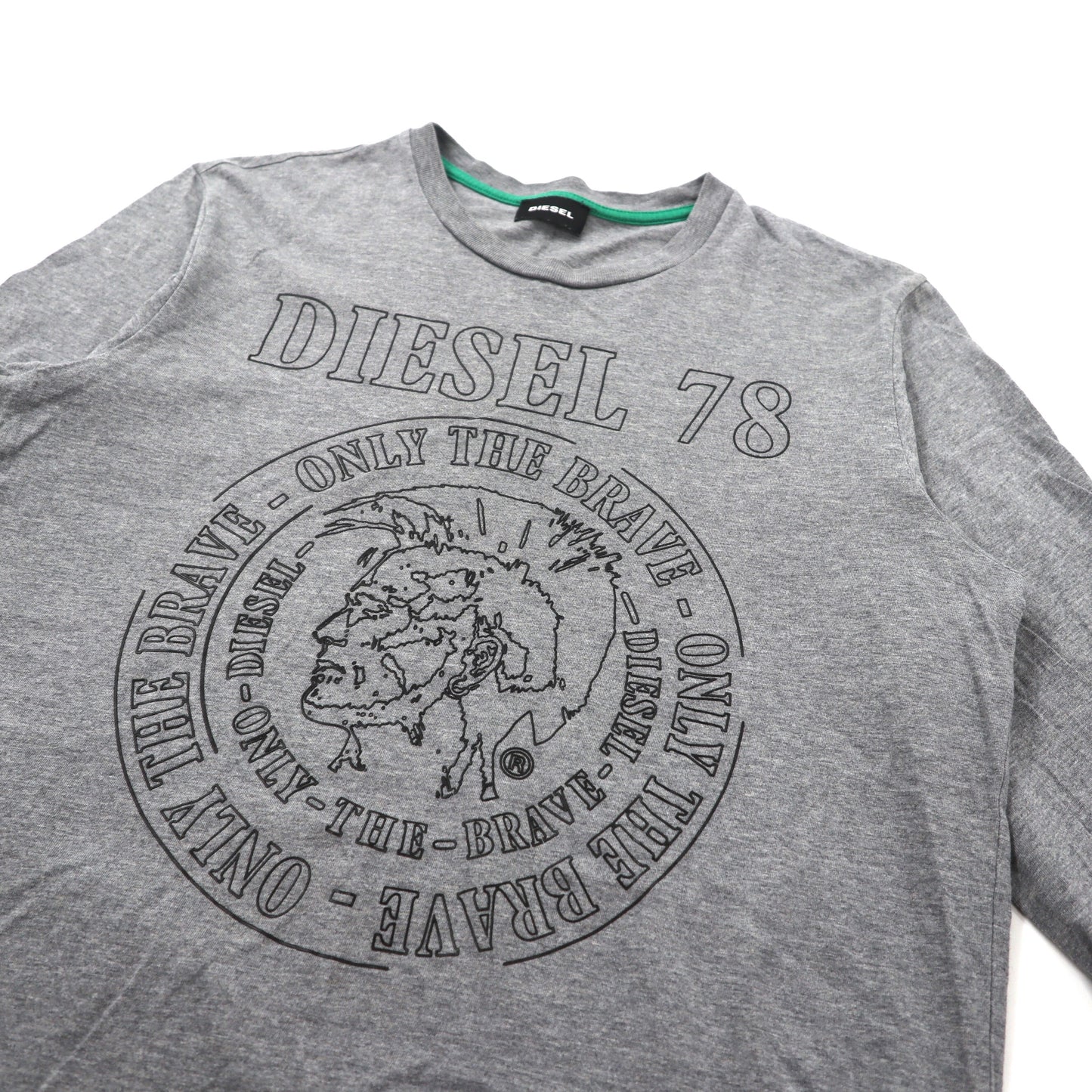 DIESEL ロングスリーブTシャツ 14 グレー コットン ロゴプリント