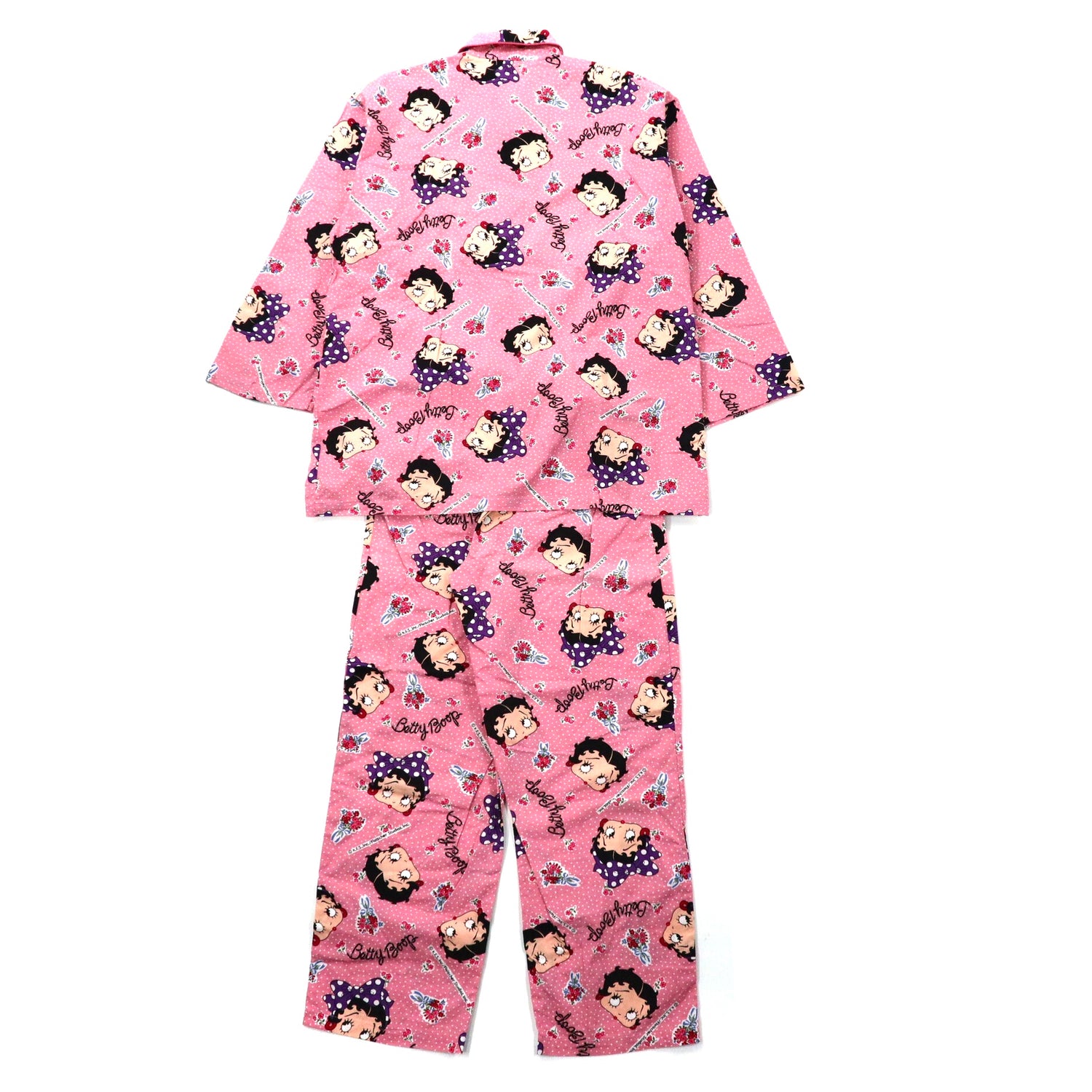 BETTY BOOP Pajamas Easy Setup L Pink Cotton Patterned Betty Boop