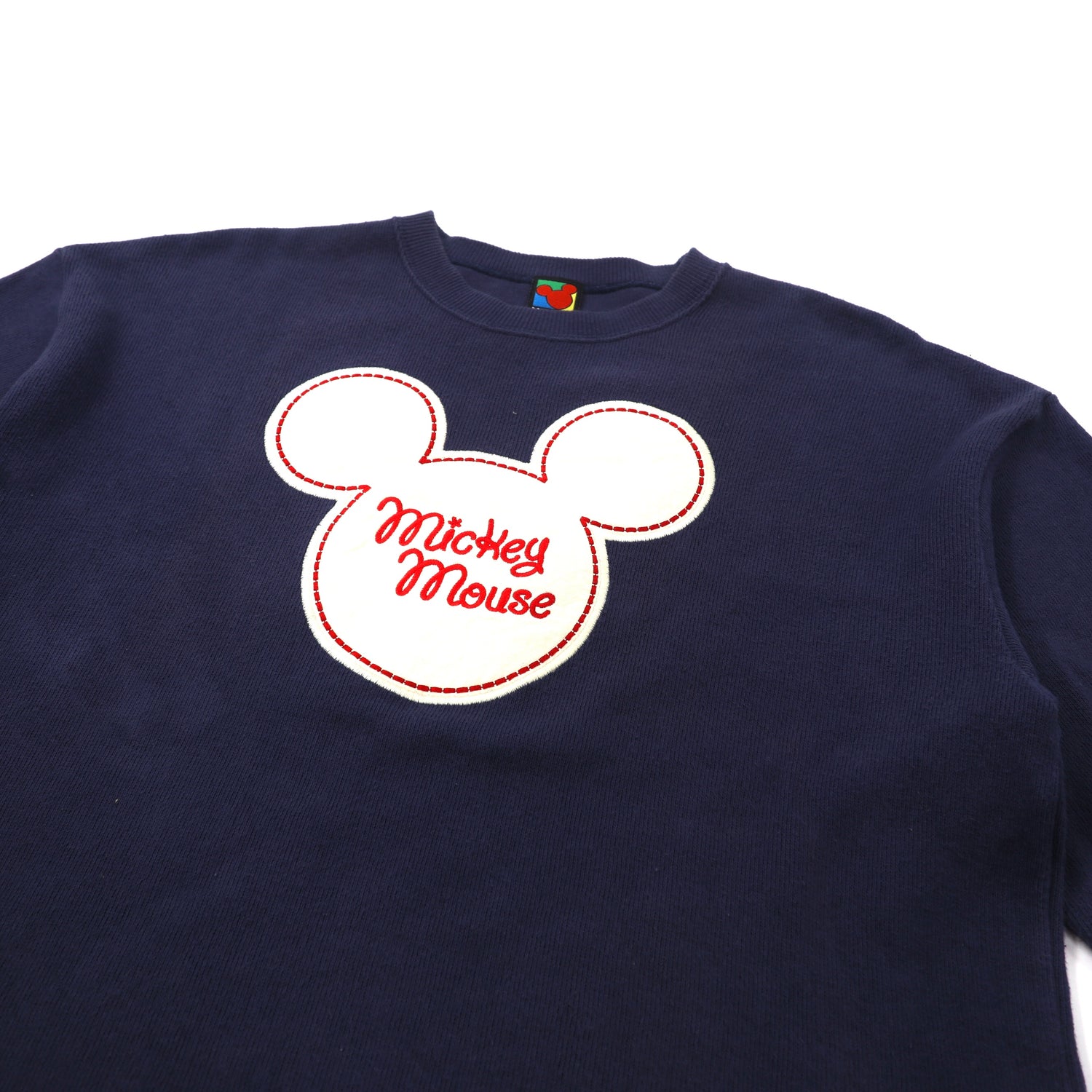 MICKEY UNLIMITED クルーネックスウェット L ネイビー コットン Disney