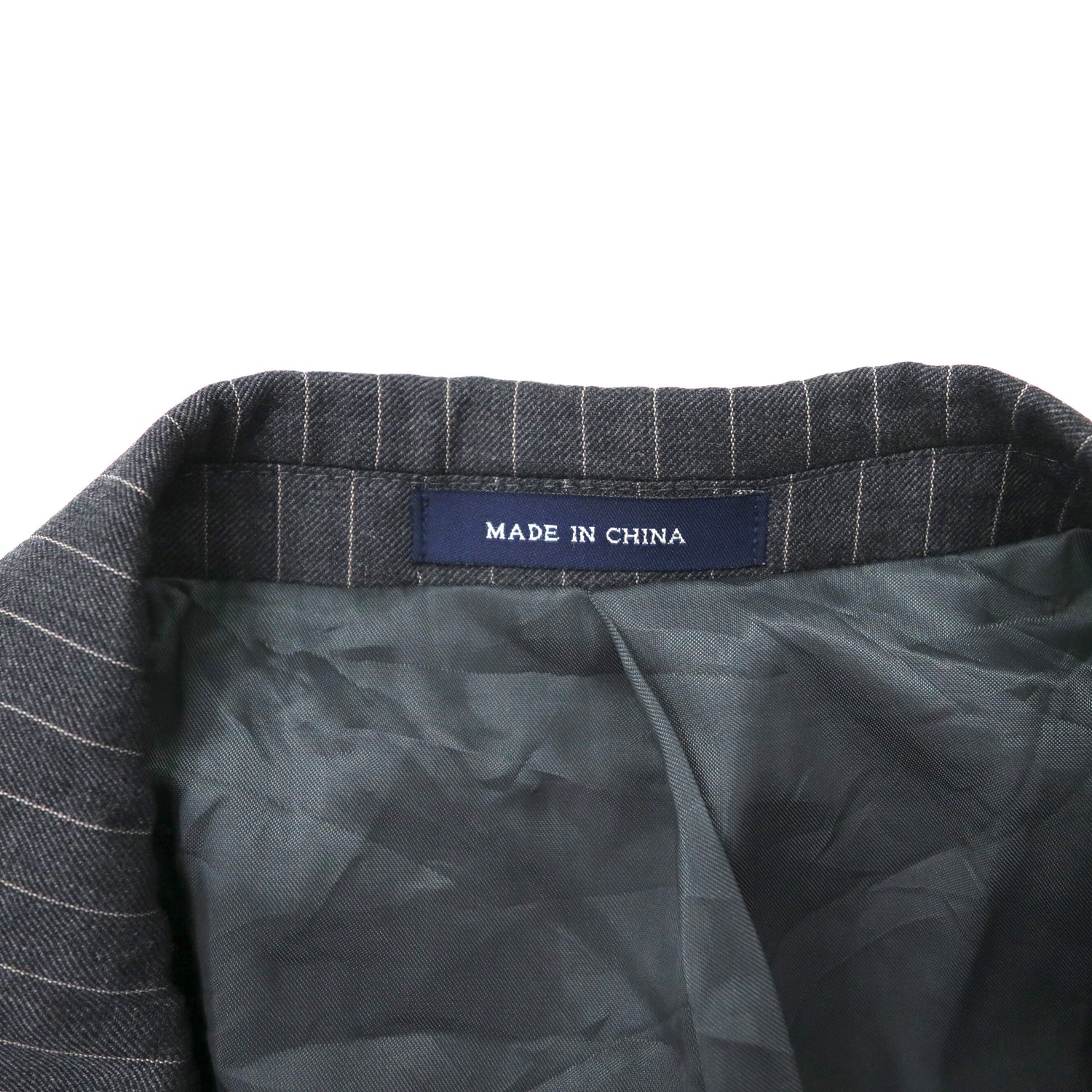 RALPH LAUREN 2B Tailored Jacket 48 Gray Striped Wool DILLARD's