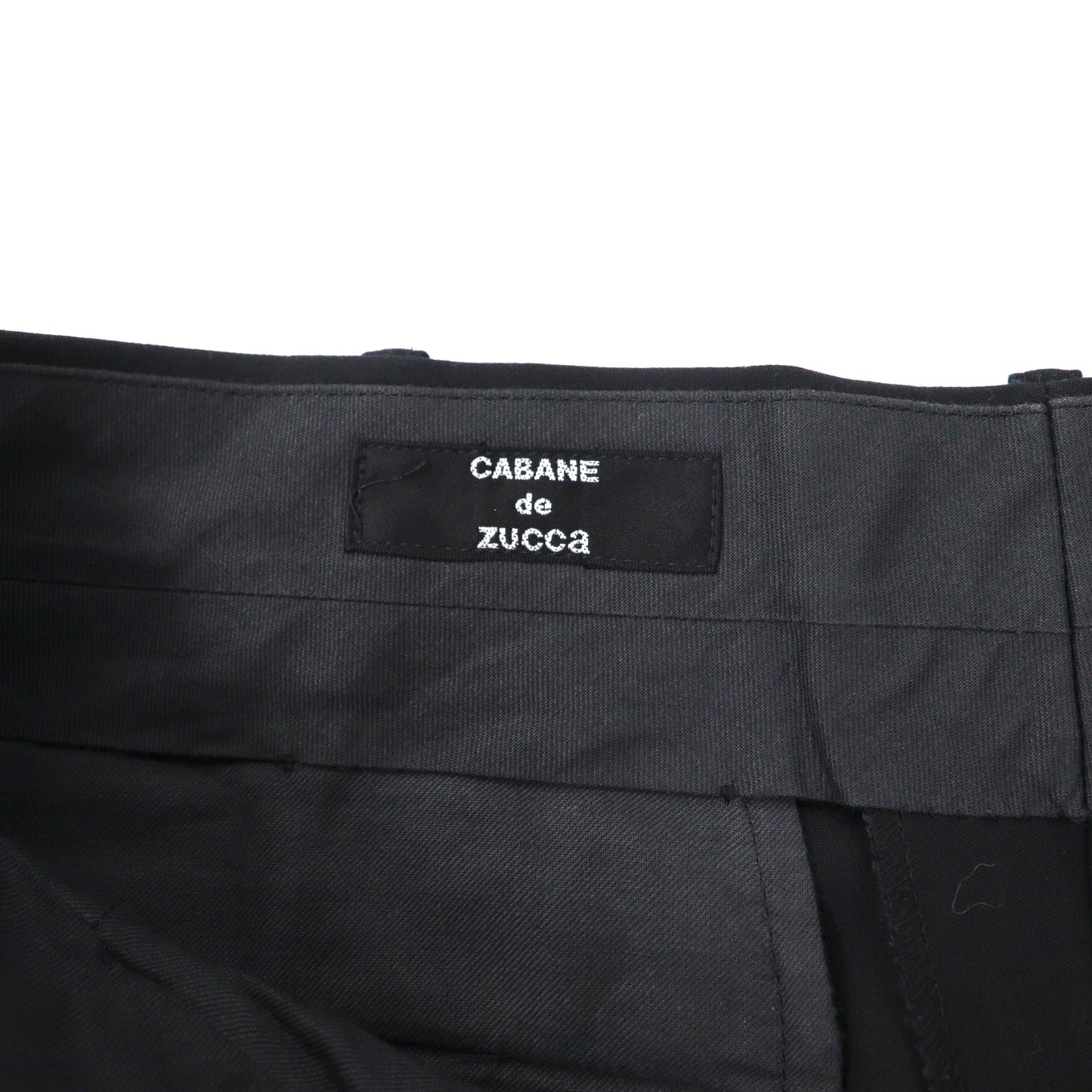 CABANE de ZUCCA スラックスパンツ 30 ブラック コットン 日本製