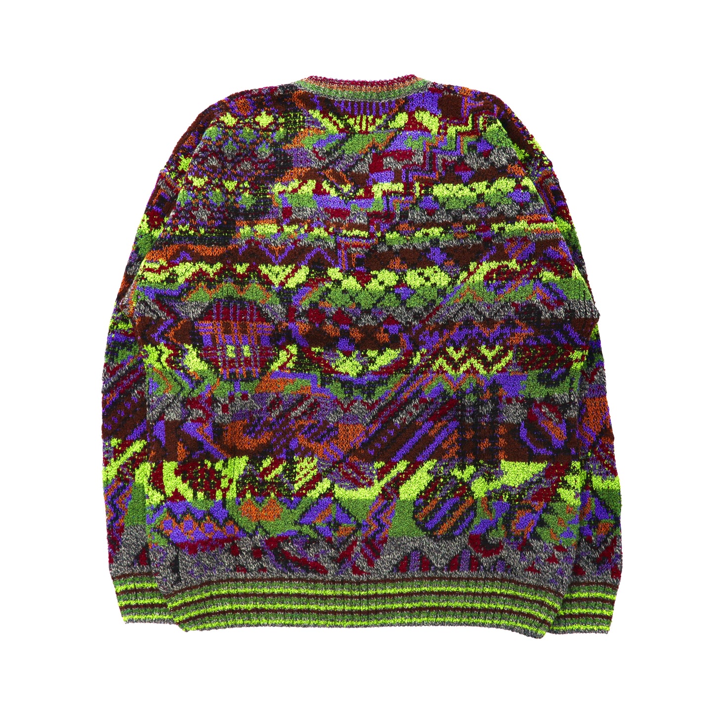 Fantasie Di SetTembre Total Pattern Knit Sweater M Multi-Color
