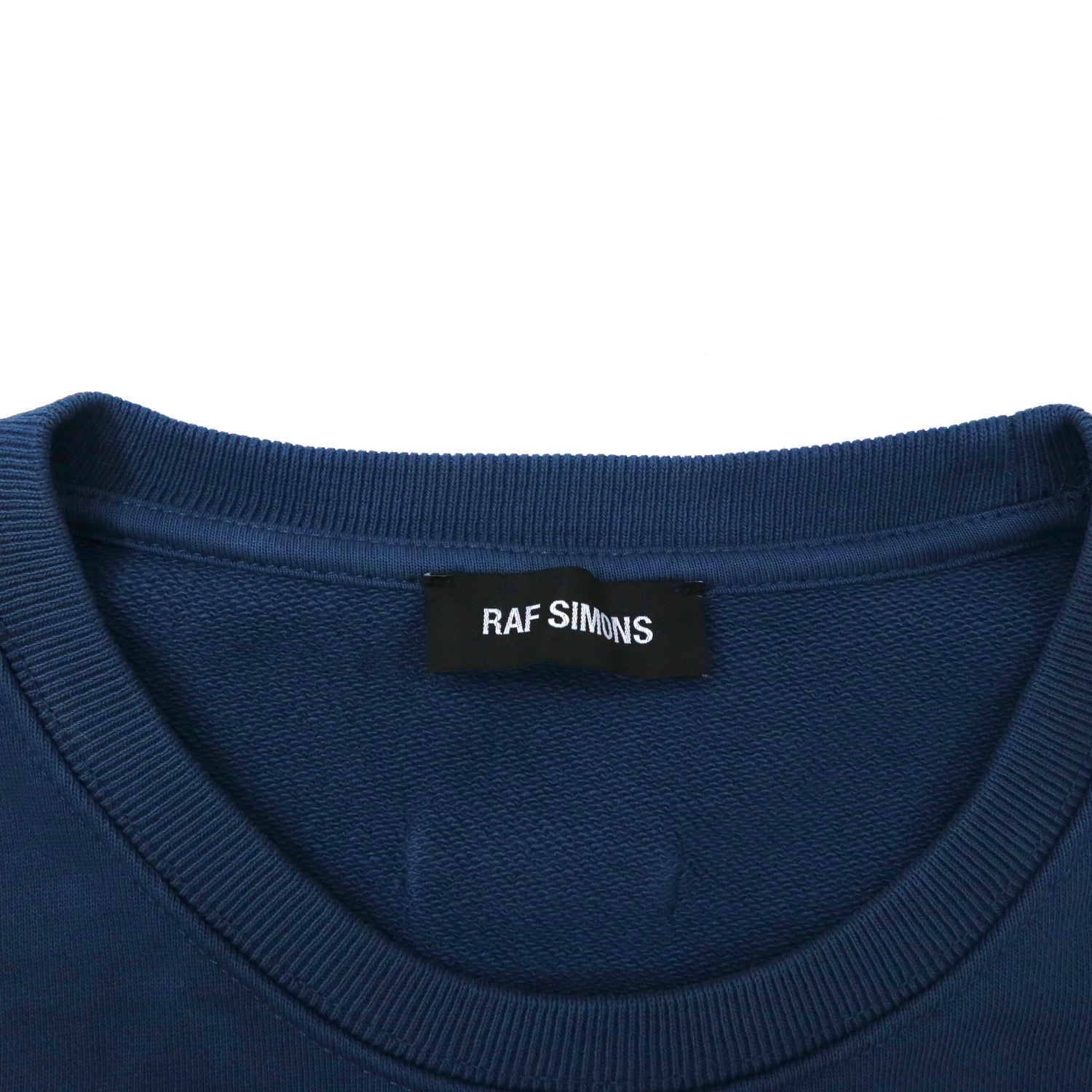 RAF SIMONS CREWNECK SWEATSHIRT XL Navy Cotton ATARI CREW SWEAT 182