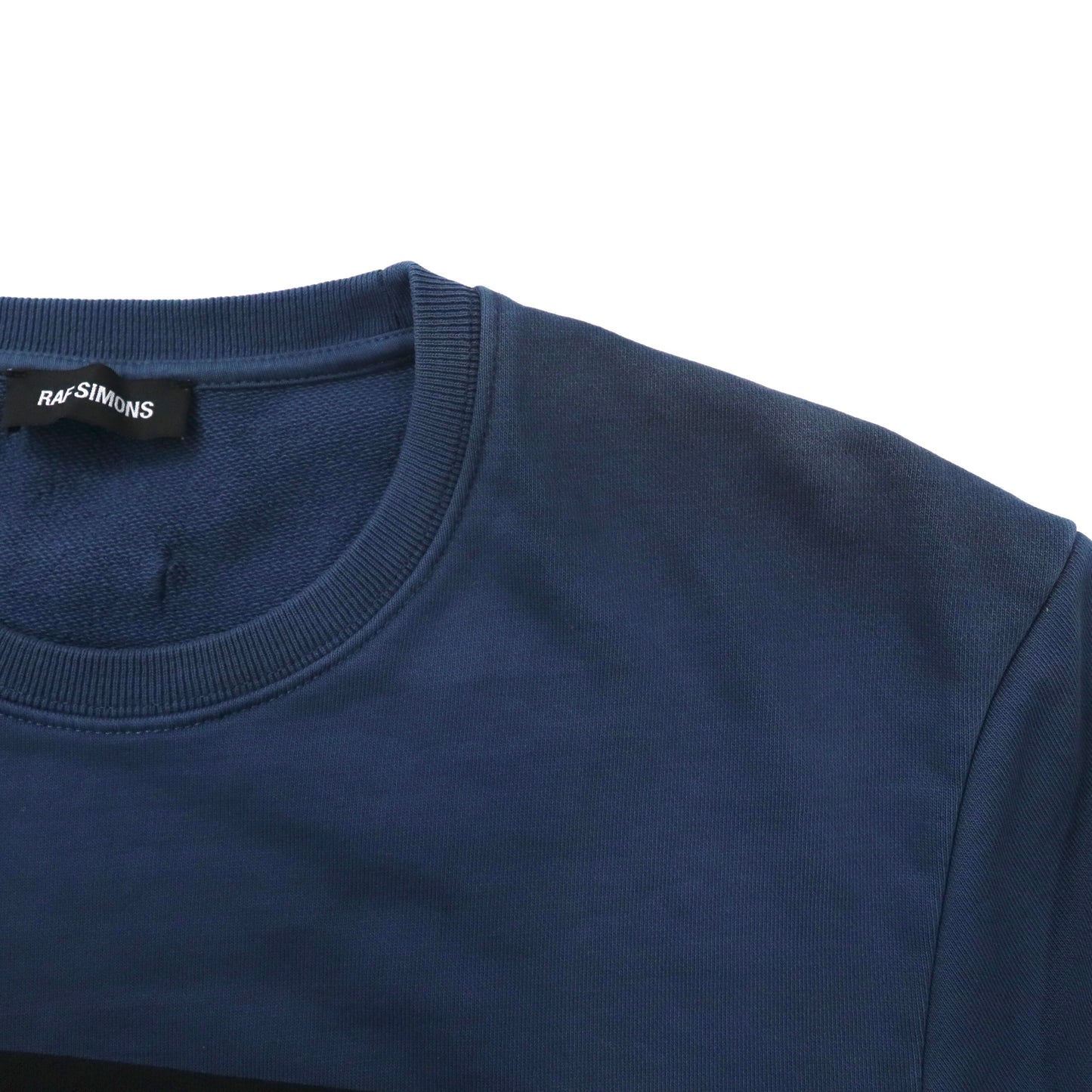 RAF SIMONS CREWNECK SWEATSHIRT XL Navy Cotton ATARI CREW SWEAT 182