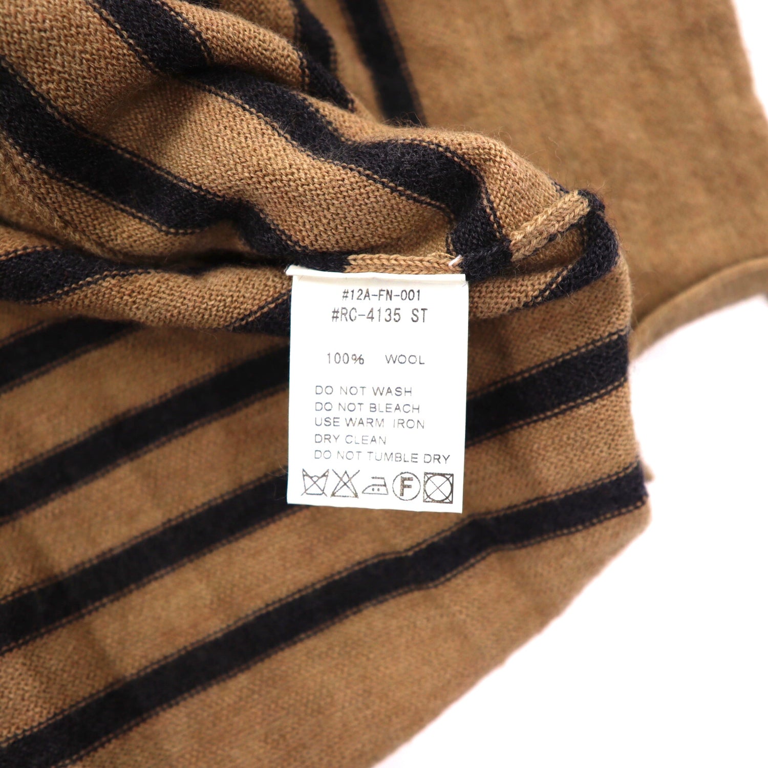Orcival Knit Dress F Brown Striped Wool – 日本然リトテ