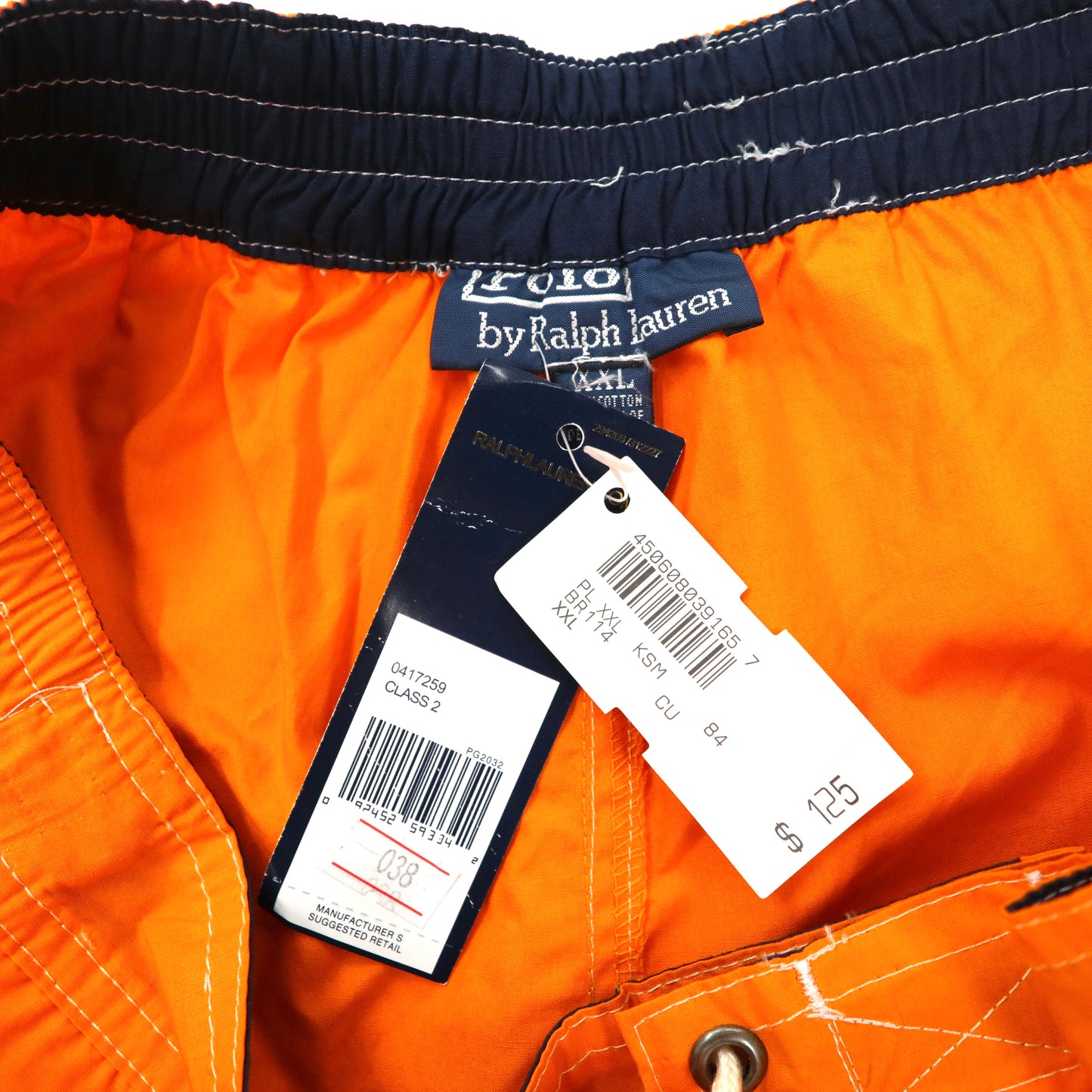 POLO BY RALPH LAUREN Short PANTS XXL Orange Cotton Swim Shorts