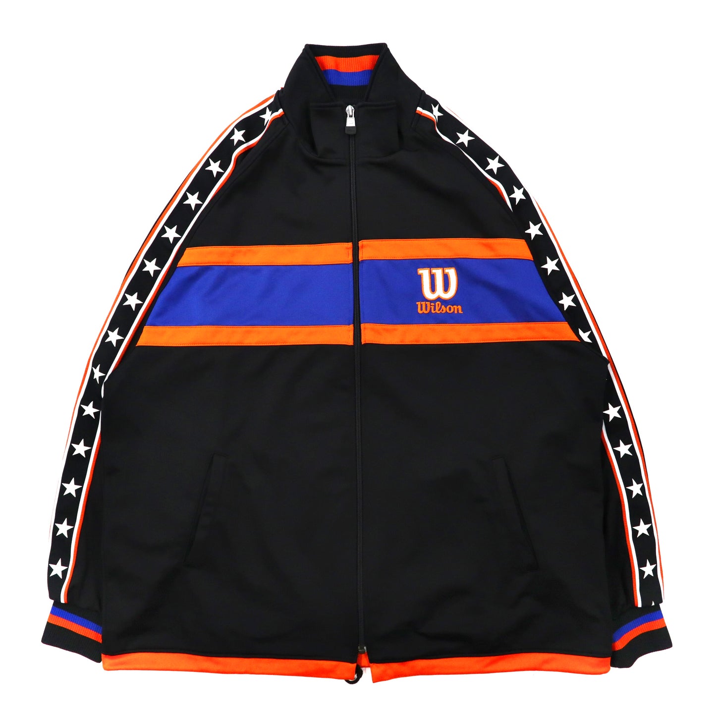 Wilson TRACK JACKET Setup Jersey O Black Side Line Embroidery 90s