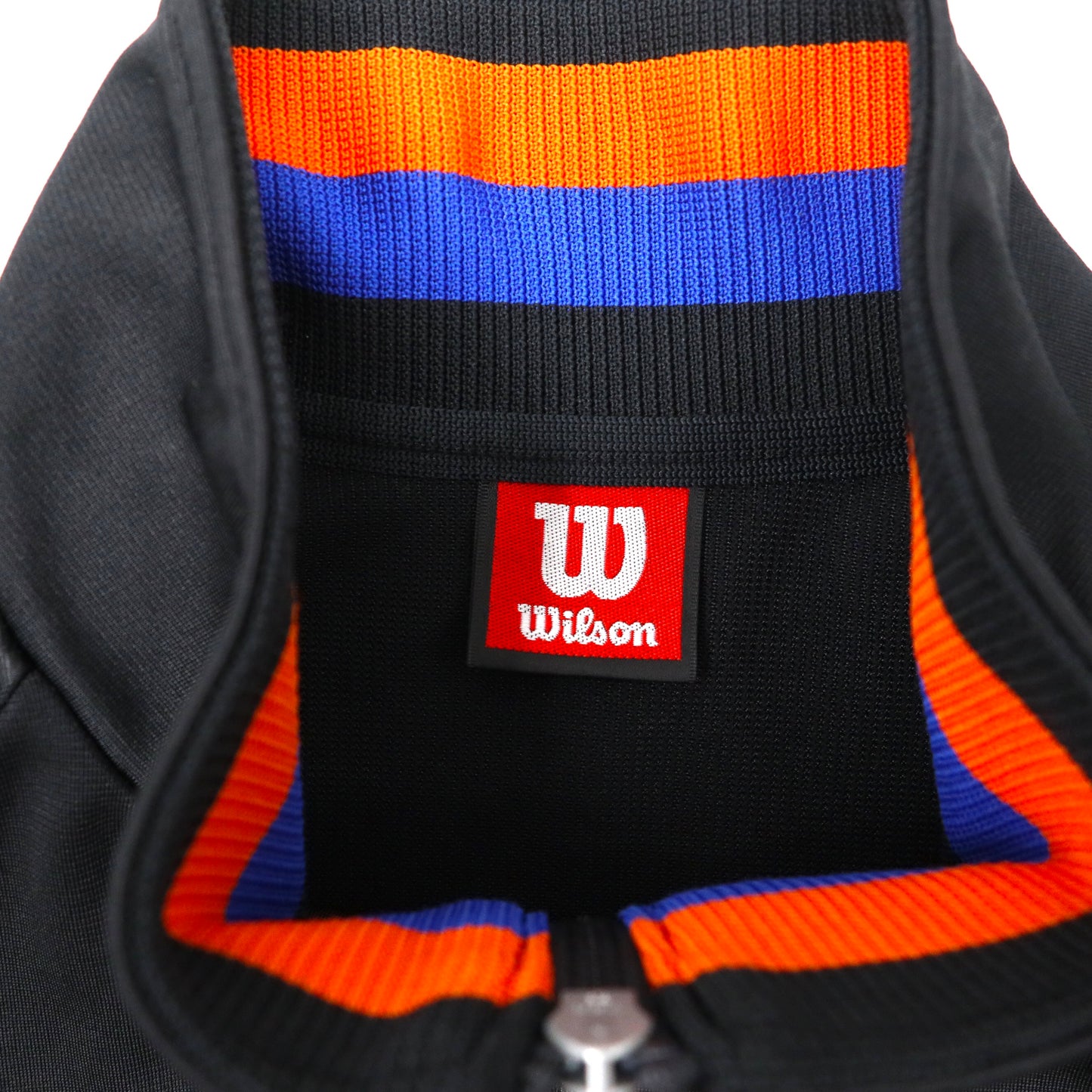 Wilson TRACK JACKET Setup Jersey O Black Side Line Embroidery 90s