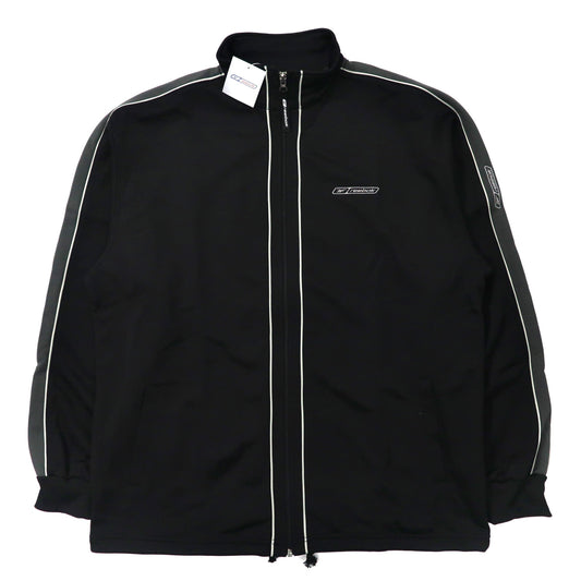 reebok トラックジャケット ジャージ LL ブラック サイドライン ワンポイントロゴ刺繍 ビッグサイズ 90年代 未使用品