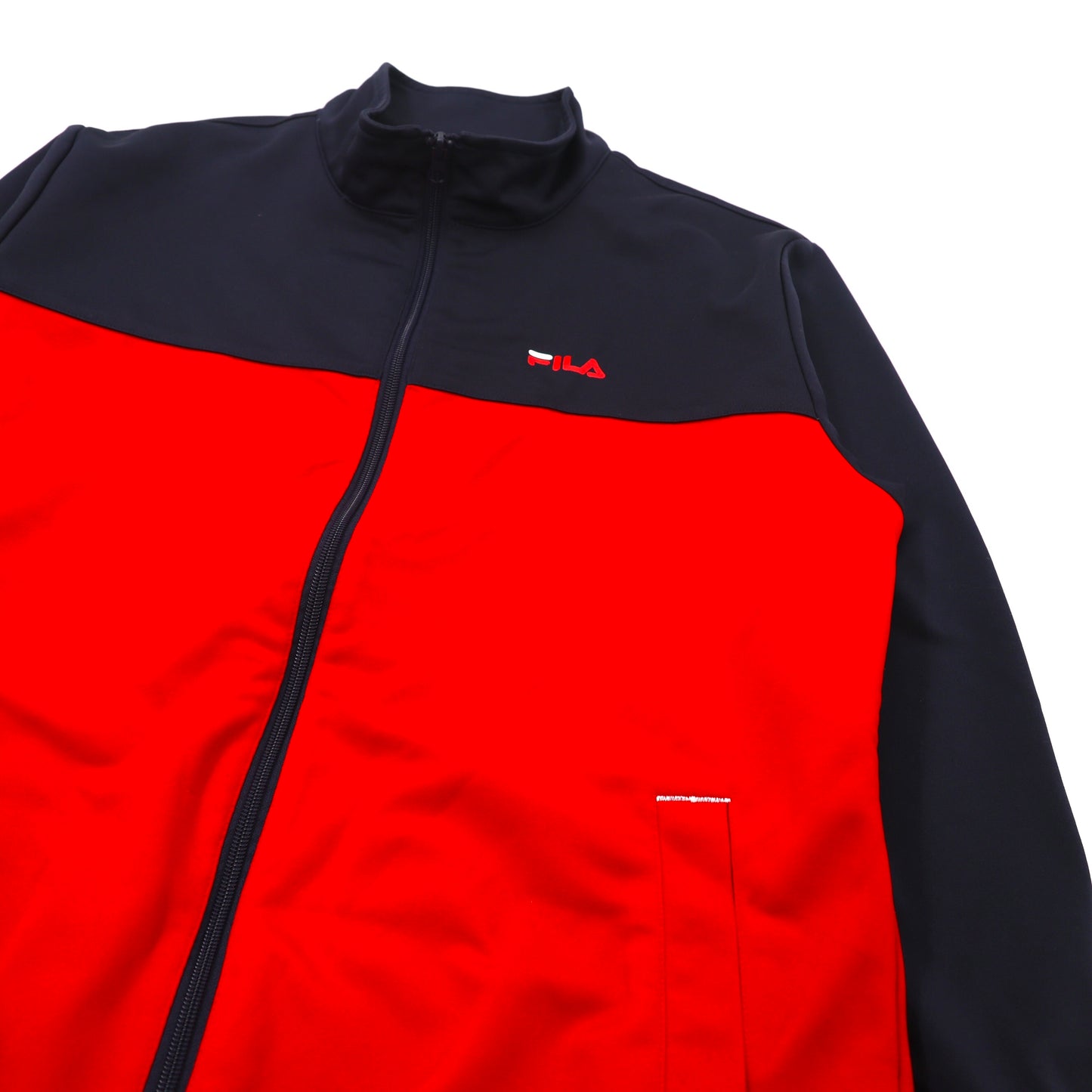 FILA トラックジャケット セットアップジャージ L ネイビー ポリエステル ロゴプリント