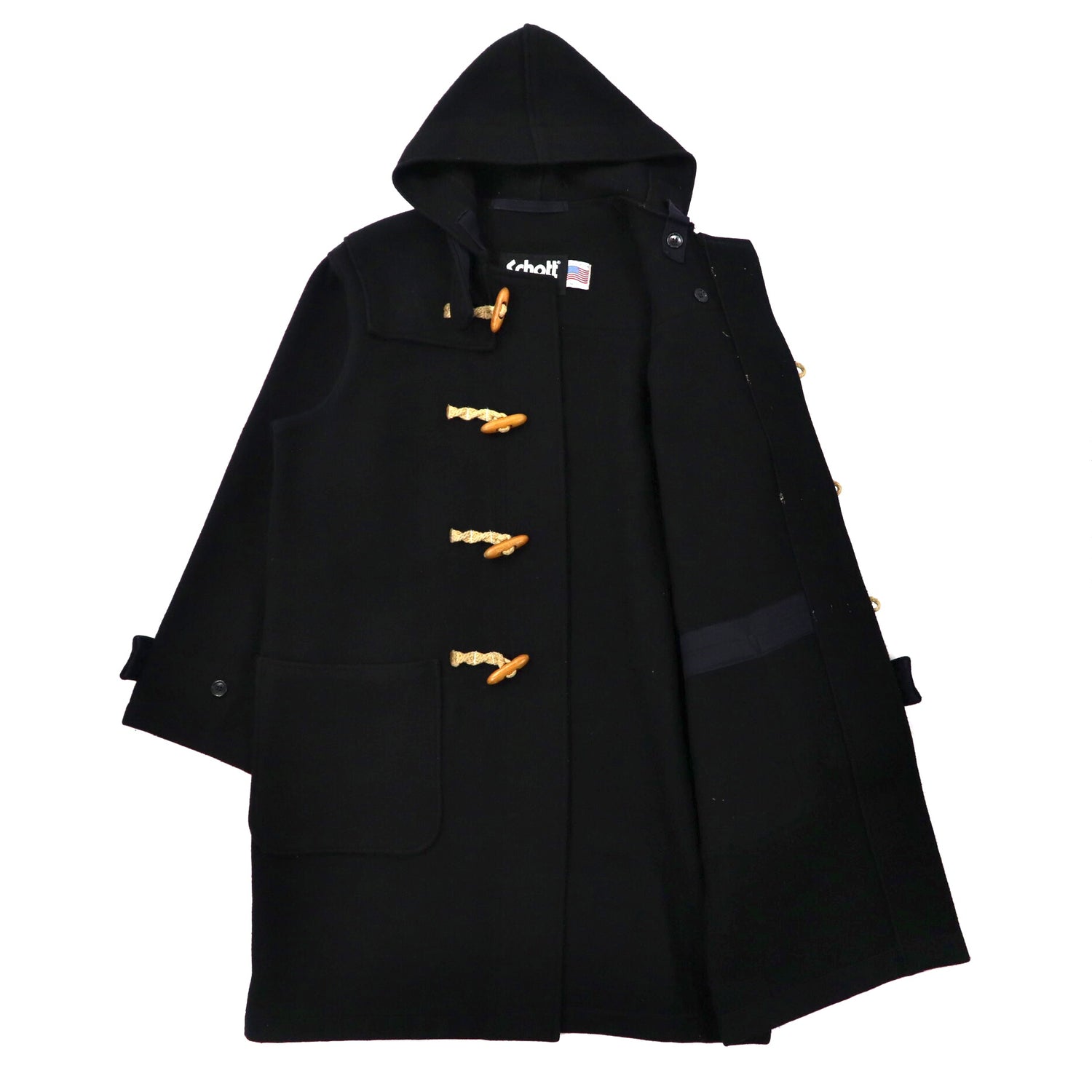 Schott COAT L Black Wool USA Made – 日本然リトテ