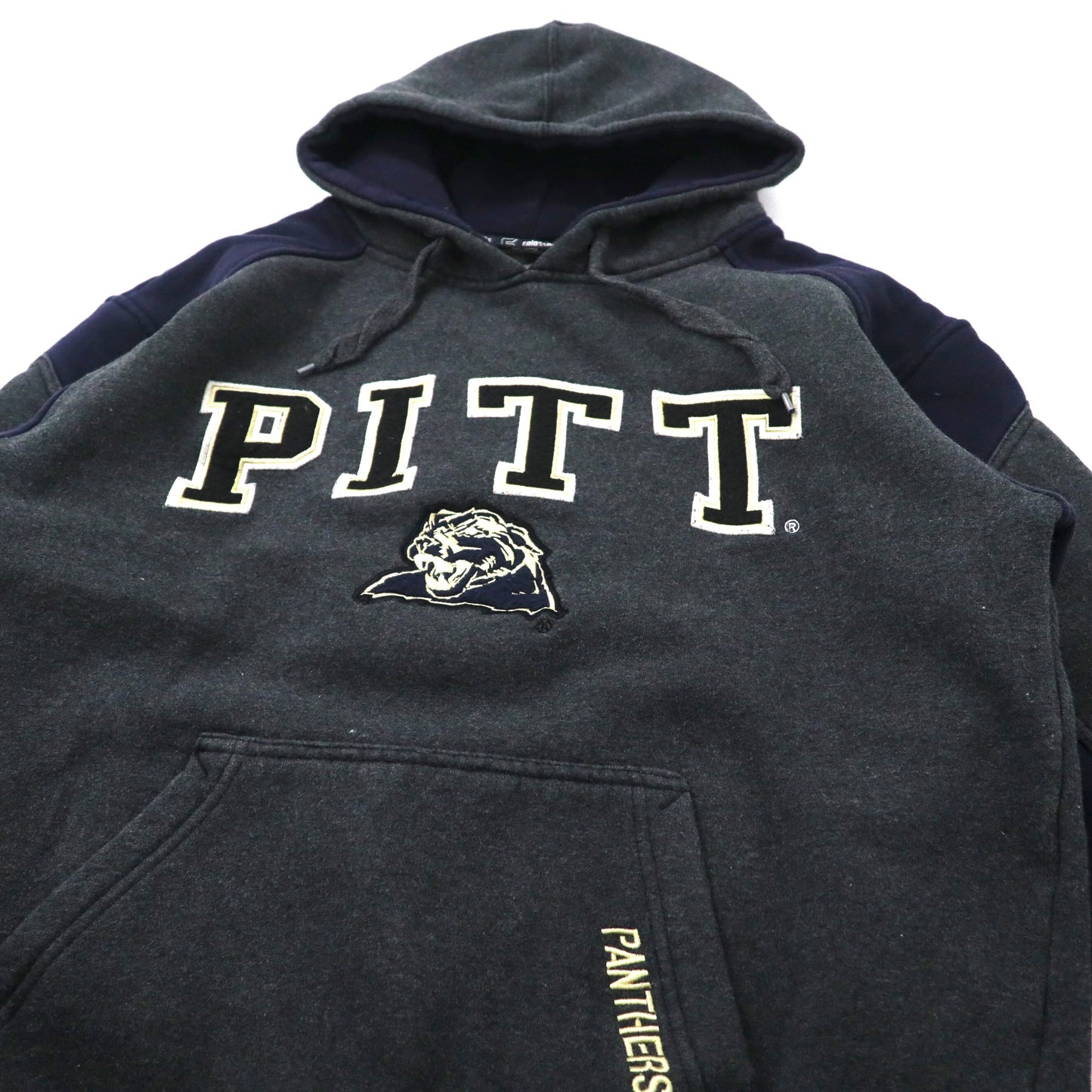 colosseum ATHLETIC プルオーバー カレッジ パーカー M グレー コットン 裏起毛 University of Pittsburgh Panthers 90年代