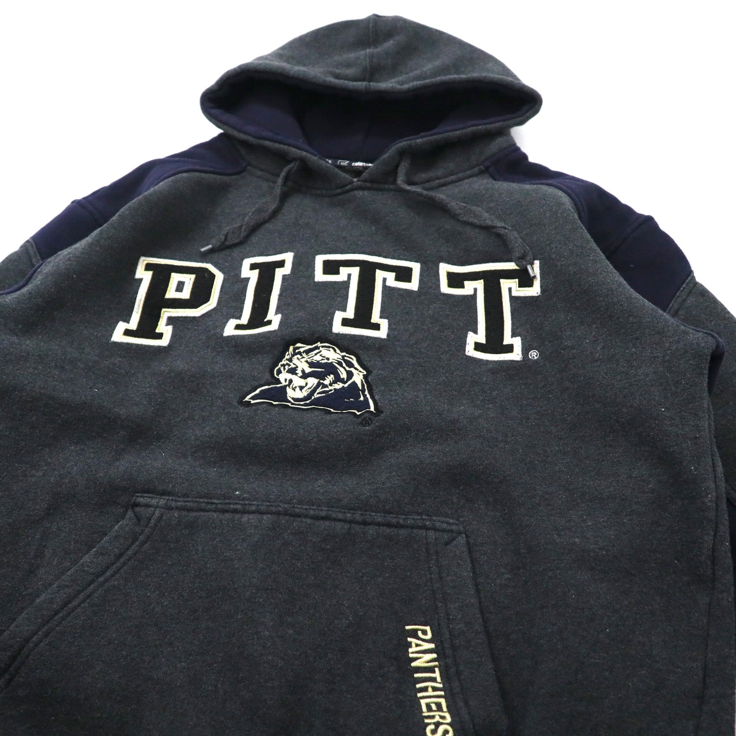 colosseum ATHLETIC プルオーバー カレッジ パーカー M グレー コットン 裏起毛 University of Pitts