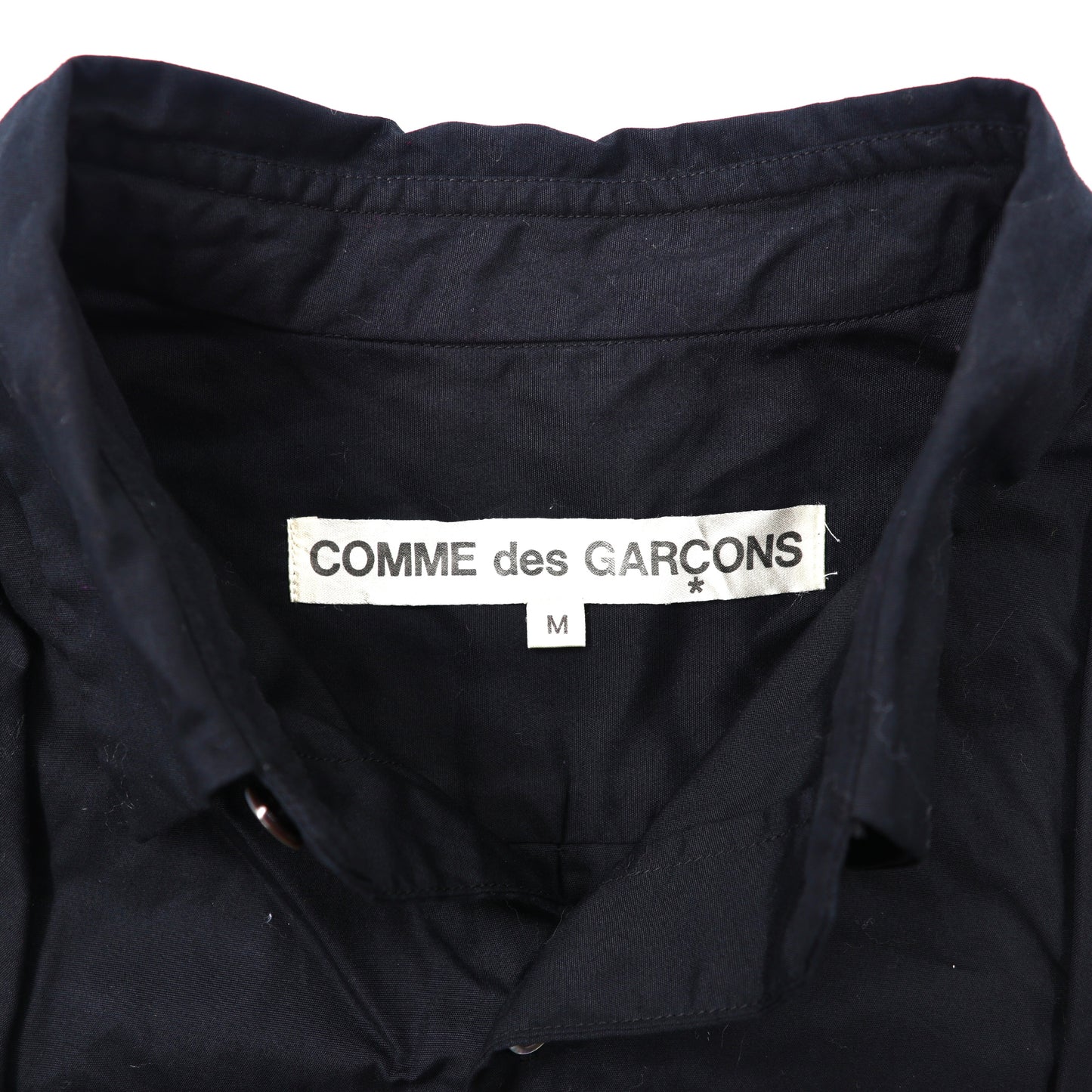 COMME des GARCONS リボンシャツ M ブラック コットン GO-B031 日本製
