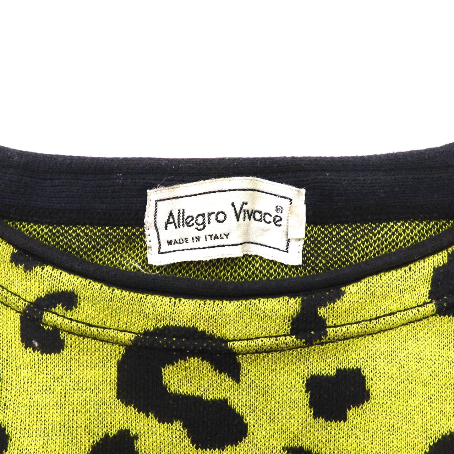 Allegro Vivace 総柄ニットセーター 48 マルチカラー アニマル柄 イタリア製