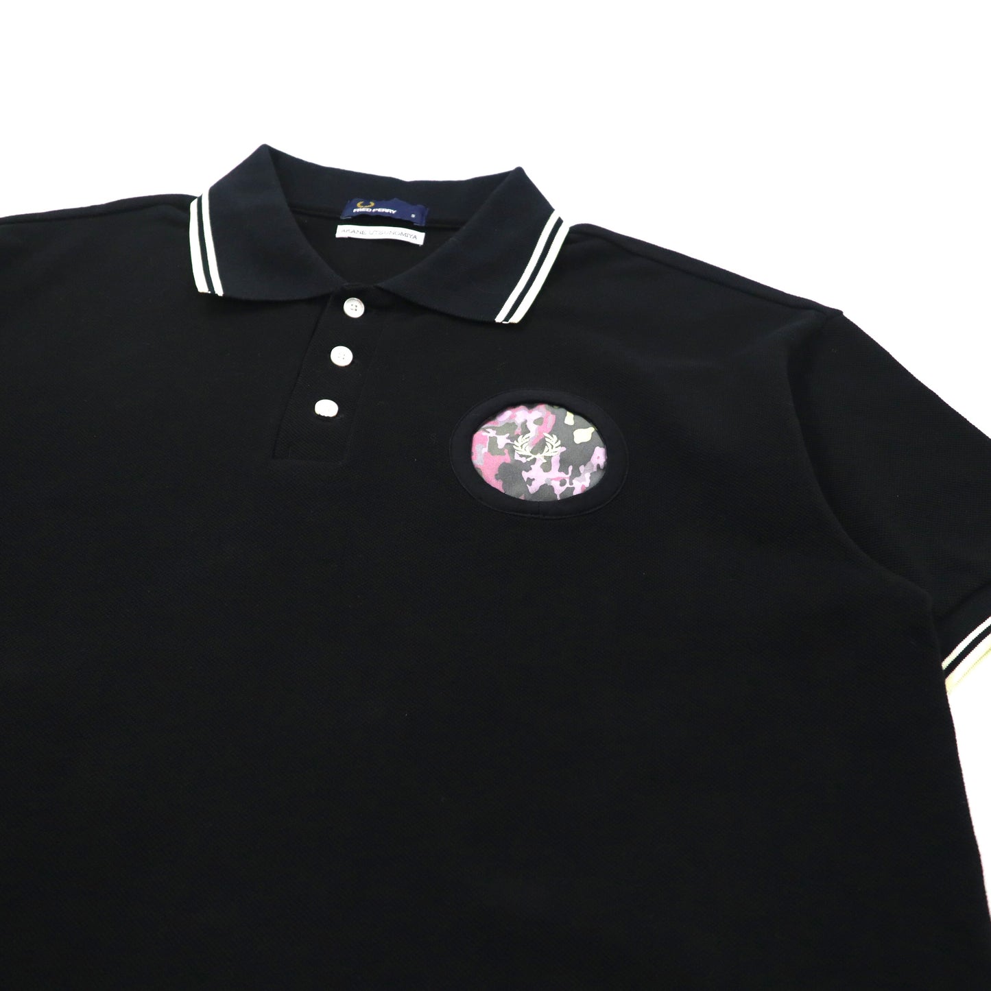 FRED PERRY × AKANE UTSUNOMIYA ビッグサイズ ポロシャツ S ブラック コットン Pique Shirt 2020年モデル 日本製