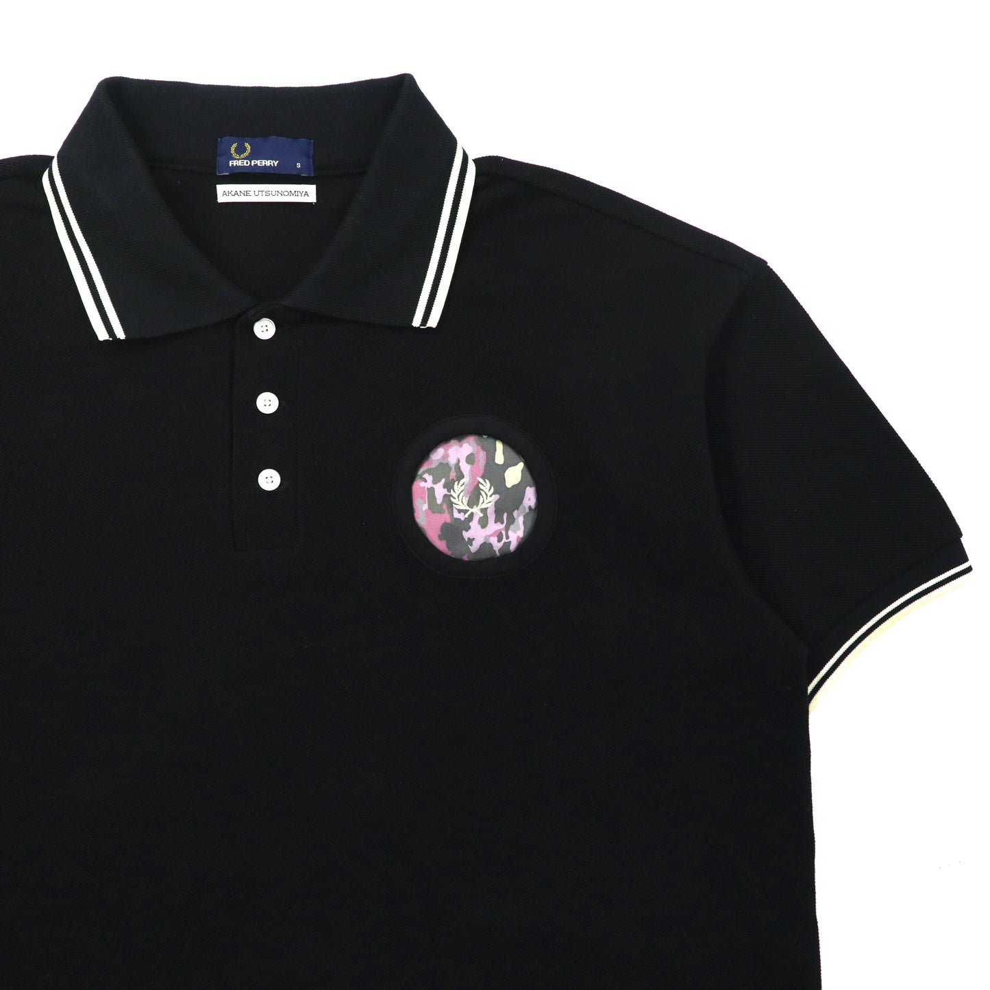 FRED PERRY × AKANE UTSUNOMIYA ビッグサイズ ポロシャツ S ブラック コットン Pique Shirt 2020年モデル 日本製