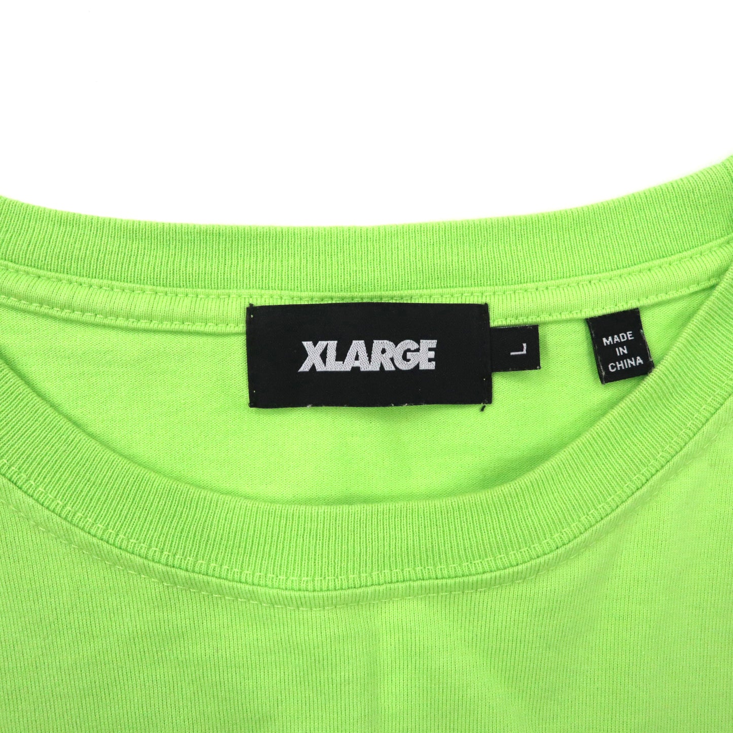 X-LARGE ビッグサイズ ロゴプリントTシャツ L グリーン コットン